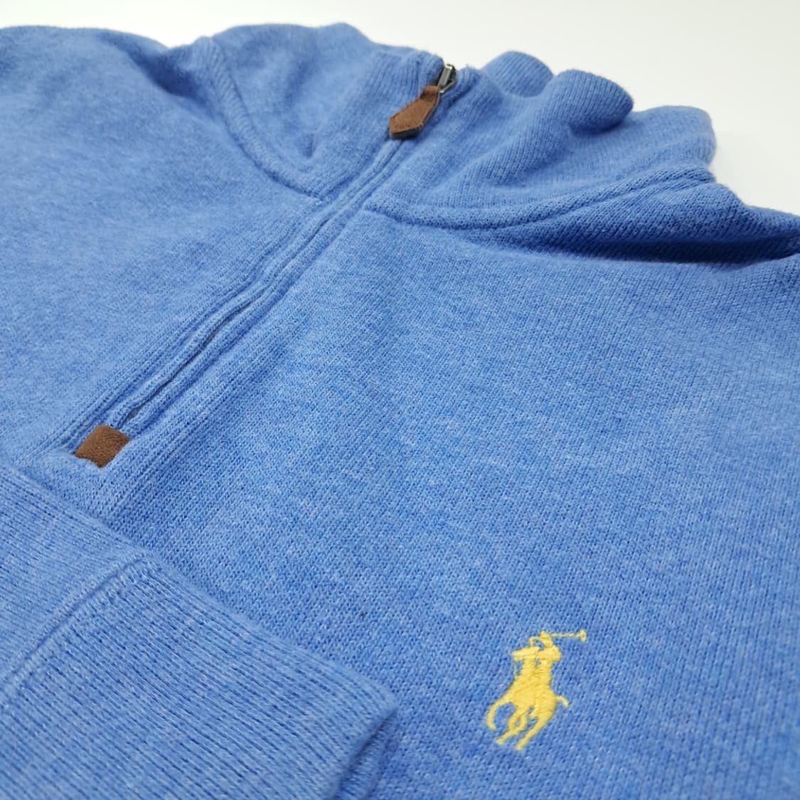 CL580 L 폴로 00s 코튼 옐로우포니 스카이블루 니트 스웨터 상품이미지4