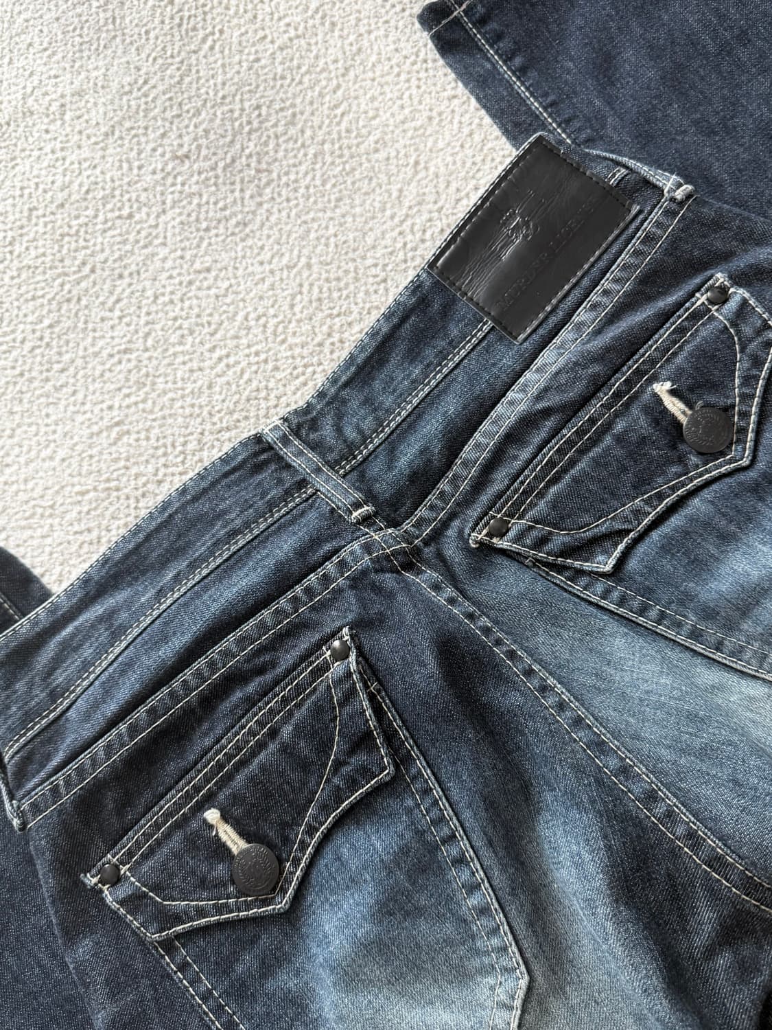 빈티지 부츠컷 팬츠 다크블루 워싱 상품이미지4