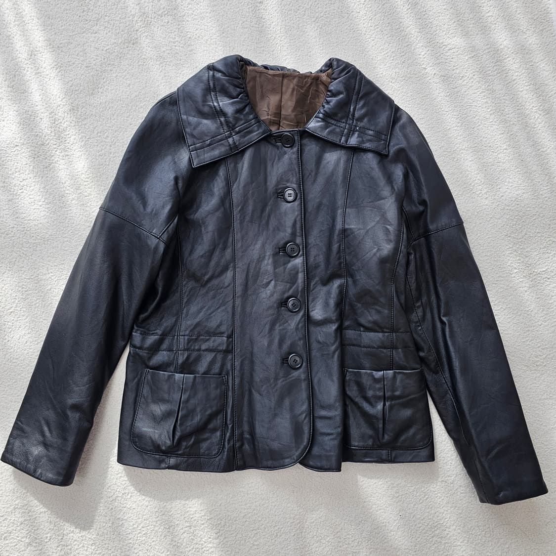 M 여성 카라포인트 양가죽 자켓 상품이미지1