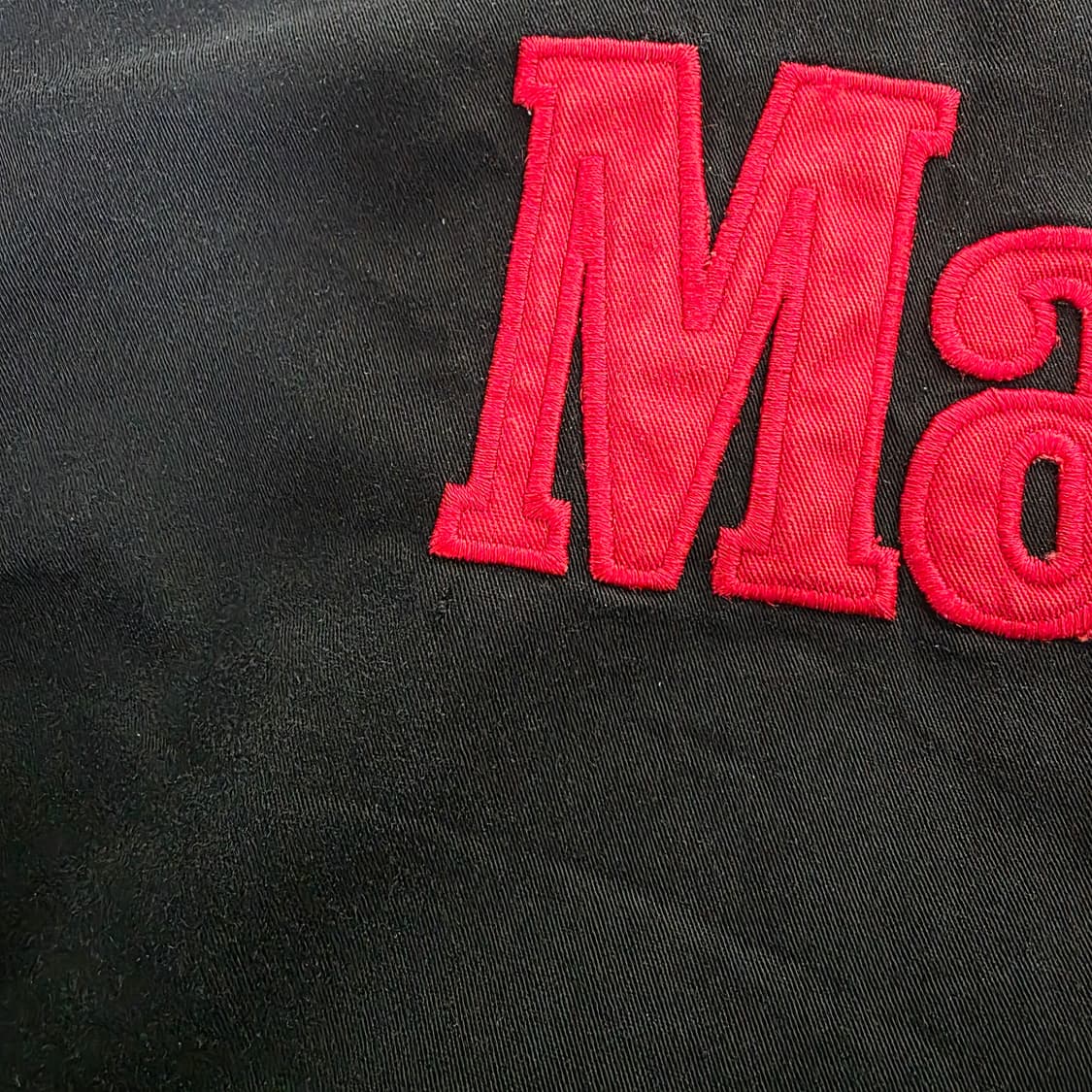 [M] 90s 빈티지 말보로 리버시블 봄버 자켓 블랙/레드 라이트 페이드 상품이미지3