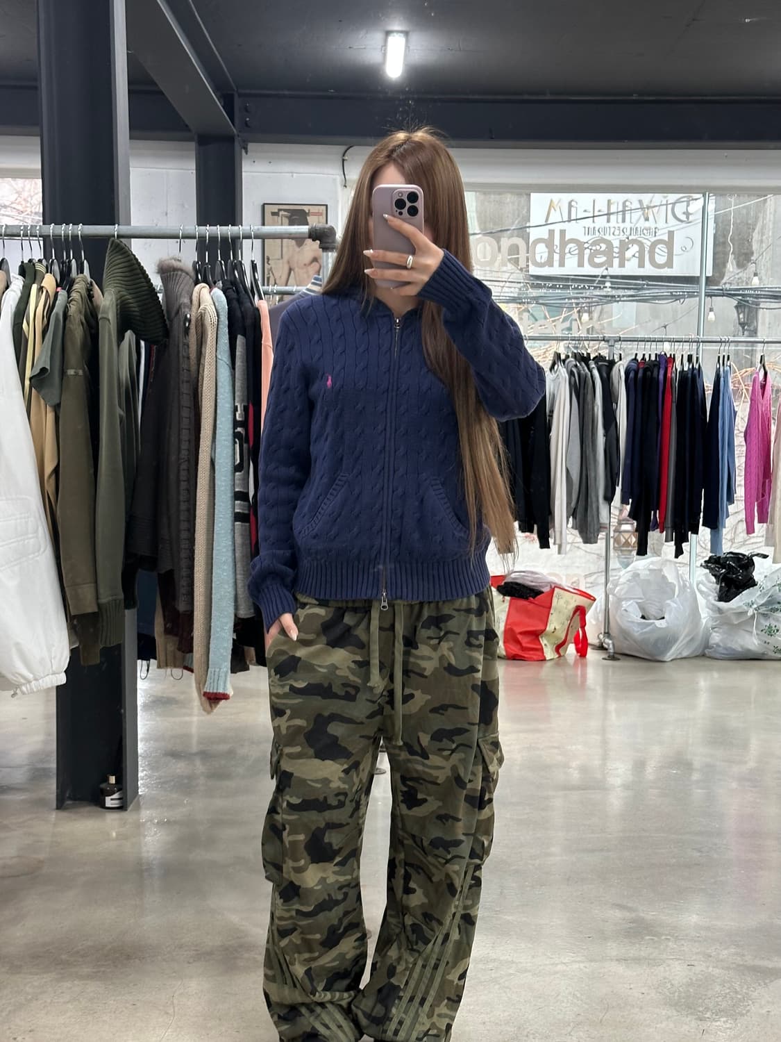 폴로랄프로렌 꽈배기 투웨이 니트후드집업 상품이미지3