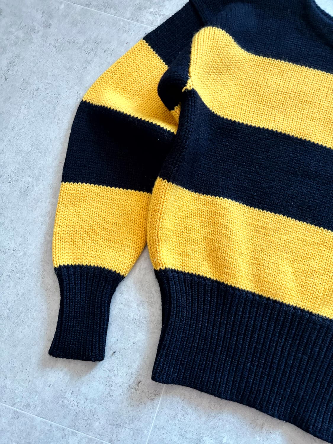 90s 폴로 랄프로렌 스트라이프 헤비 울 스웨터 M 상품이미지4