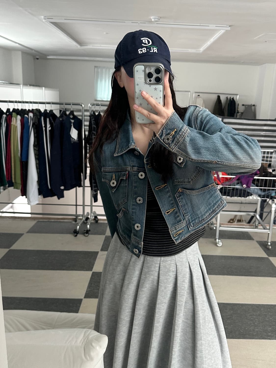 리바이스 00s 우먼 크롭 데님 자켓  상품이미지2