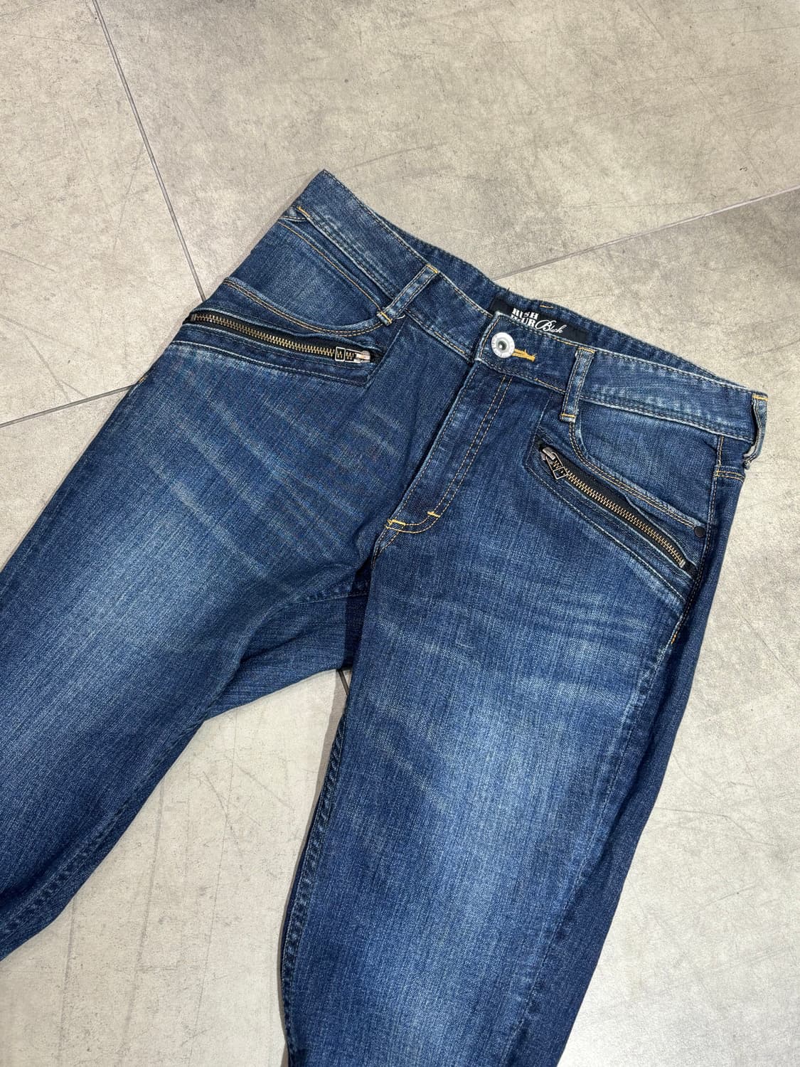 Y2k 지퍼 디테일 데님 팬츠 상품이미지4