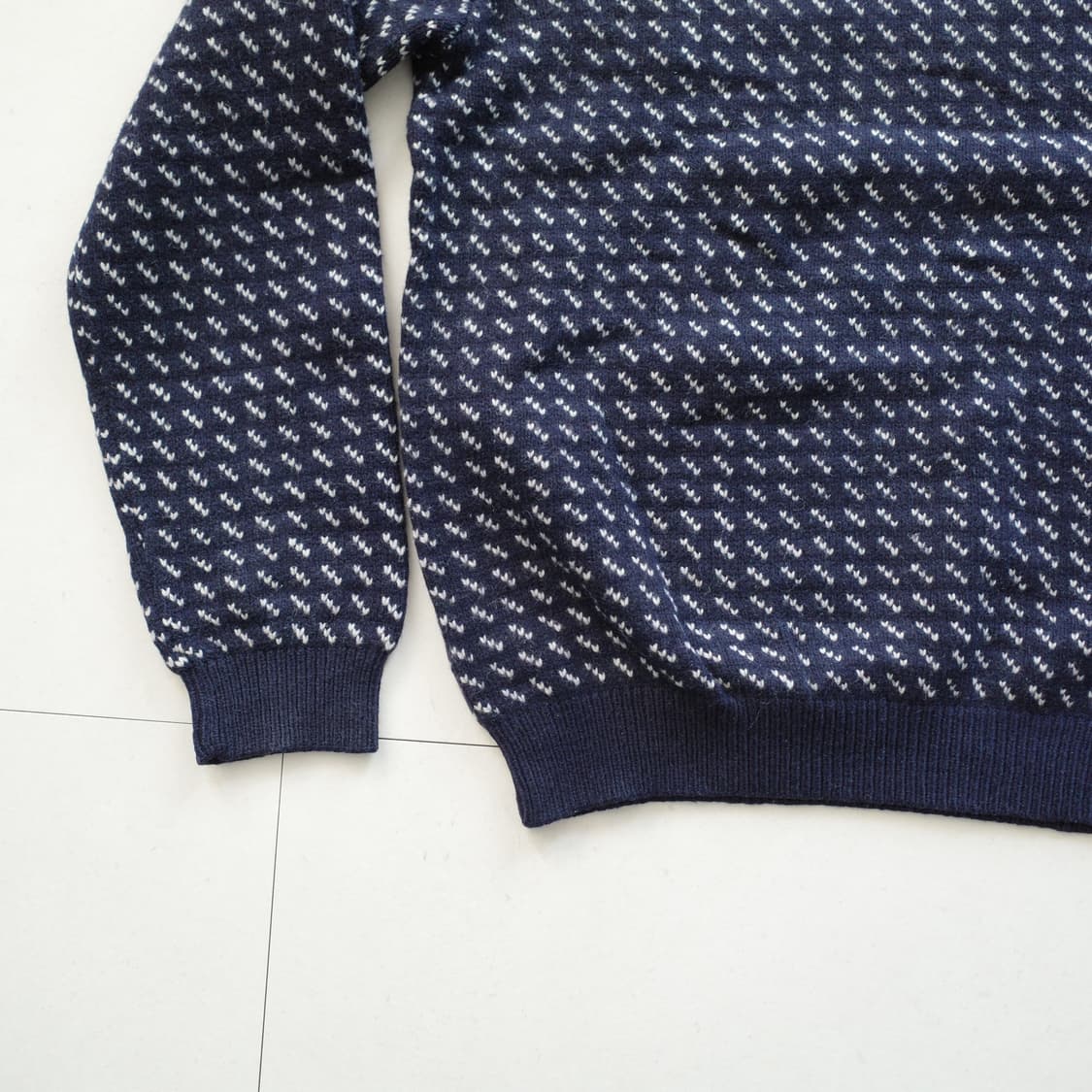 90s 엘엘빈 버드아이 램스울 니트 (M) 상품이미지4