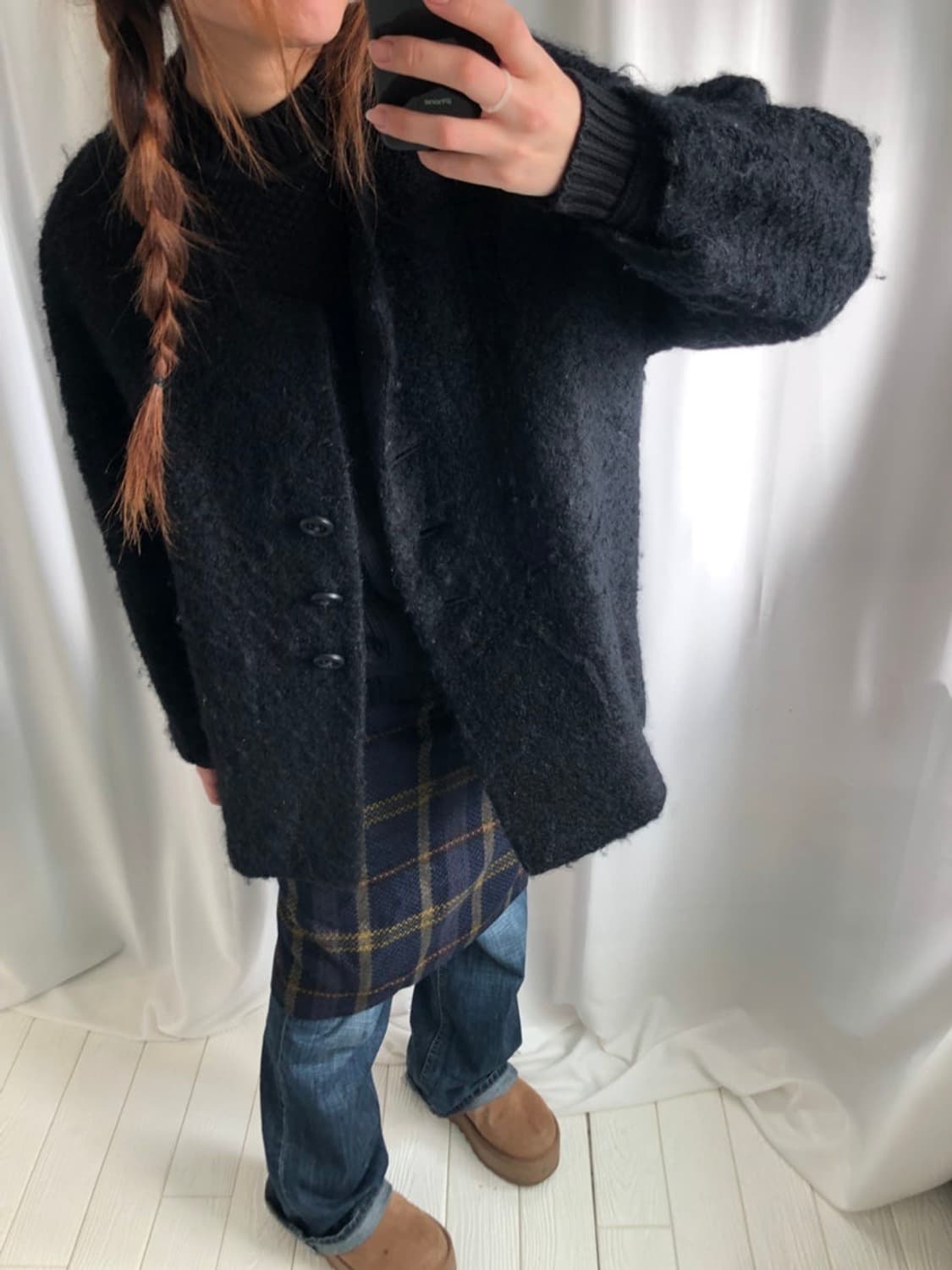 547. black soft midi hoodie coat 상품이미지9