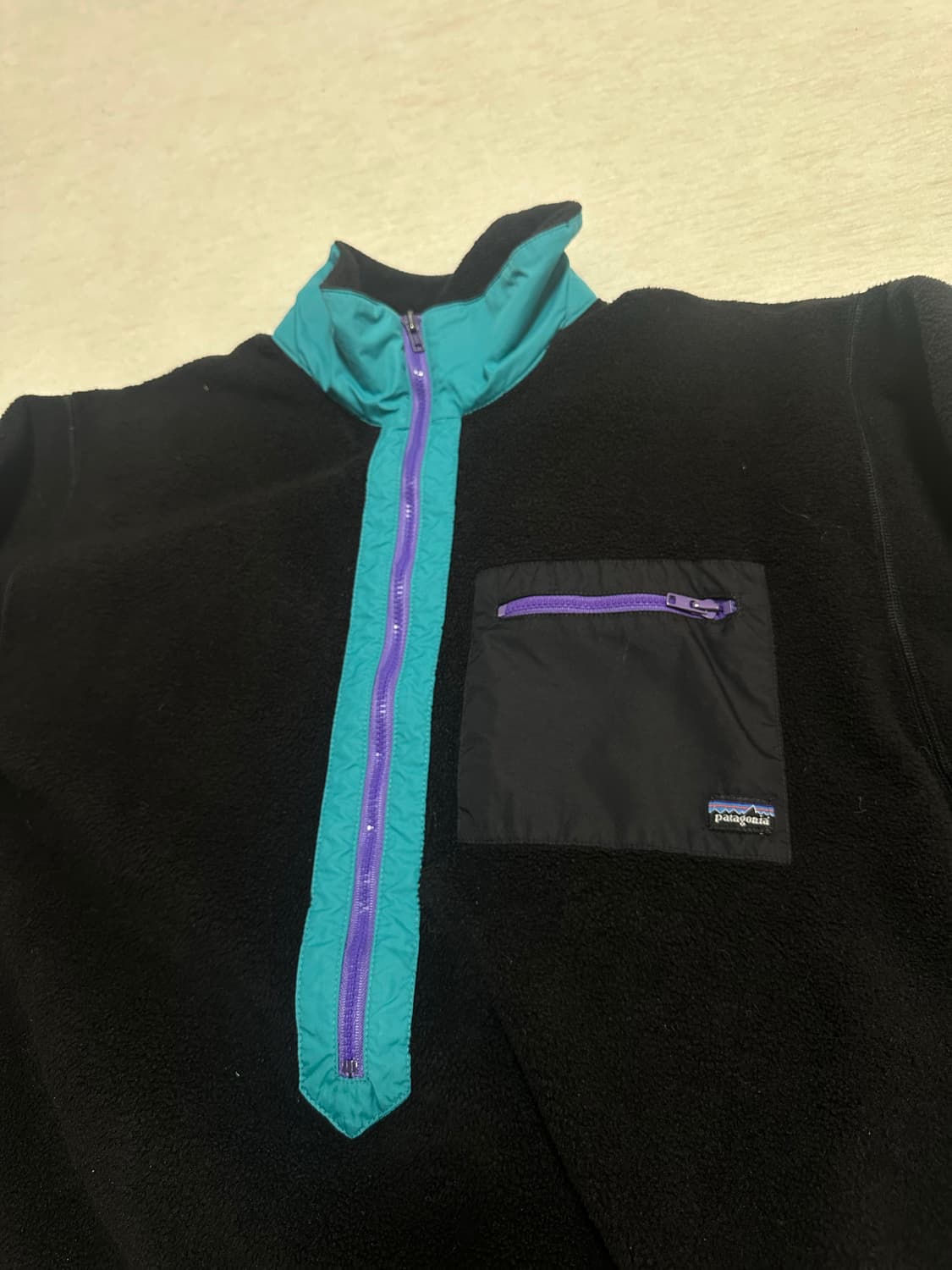 (XL)80s 파타고니아 빈티지 하프집 플리스 헤비웨이트 상품이미지3