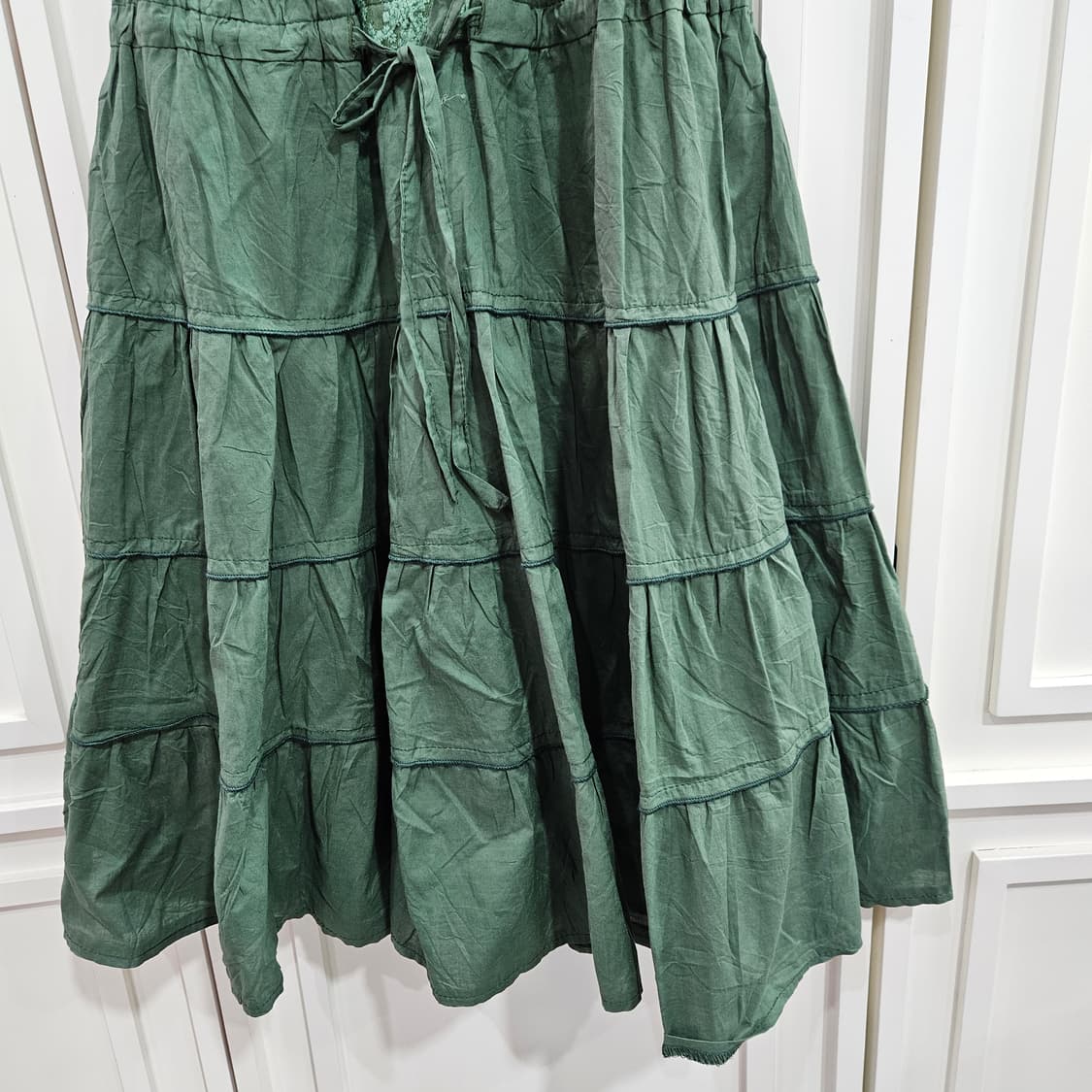 그린 레이스 셔링 롱원피스 상품이미지3