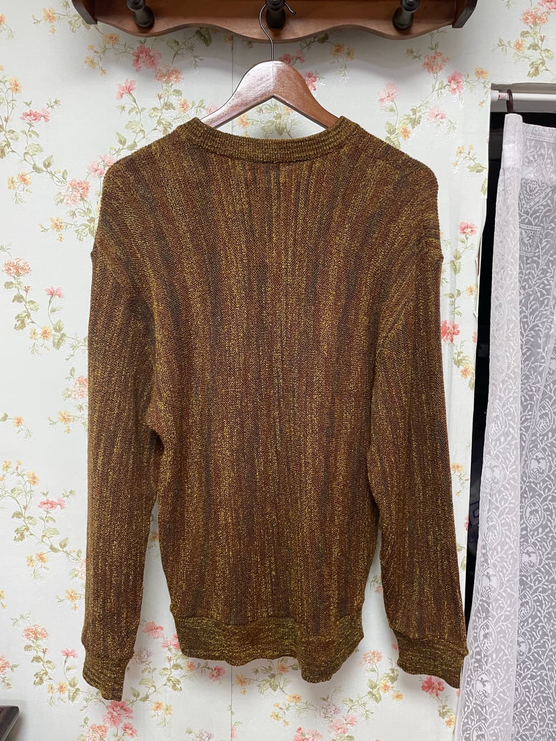 멜란지 브라운 텍스처 니트 상품이미지2