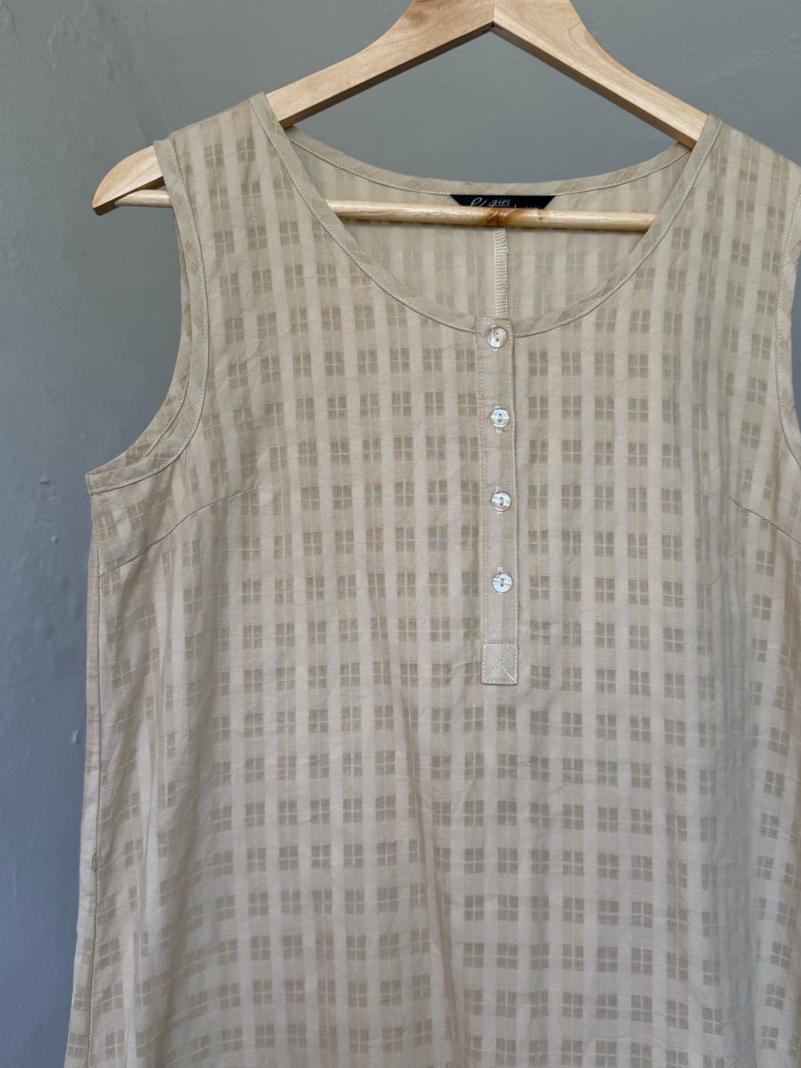 페어리 격자 일자 원피스 상품이미지2