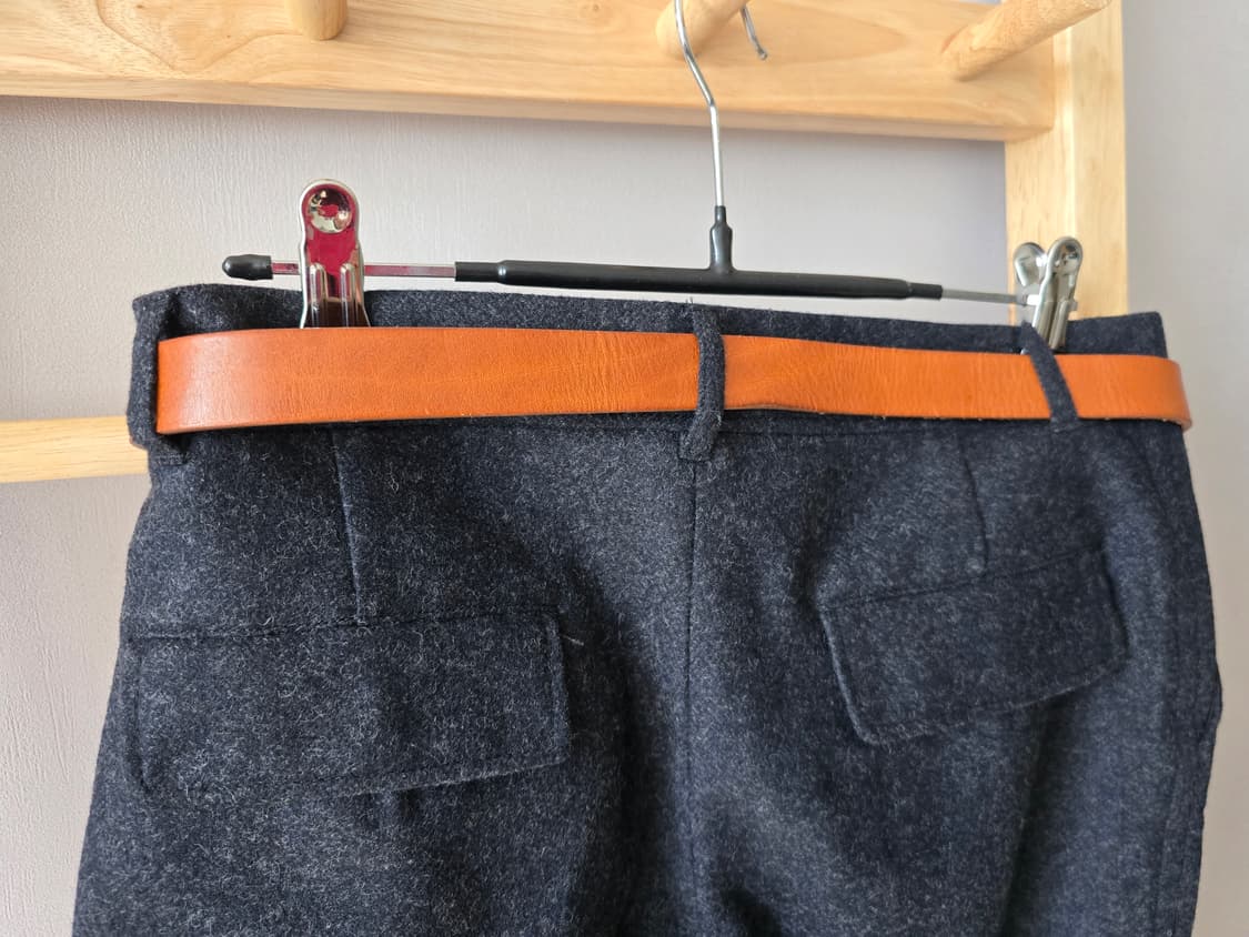 브라운 통 가죽 빈티지 벨트 상품이미지3