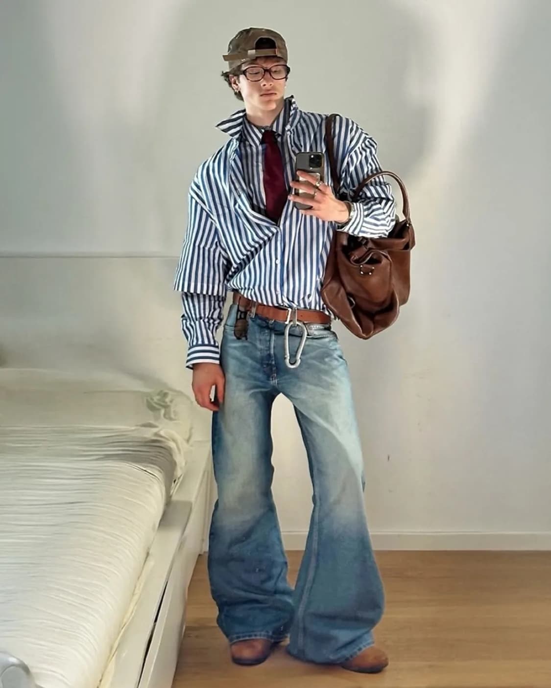 마뗑킴 로우라이즈 부츠컷 데님 팬츠 (L) 상품이미지7