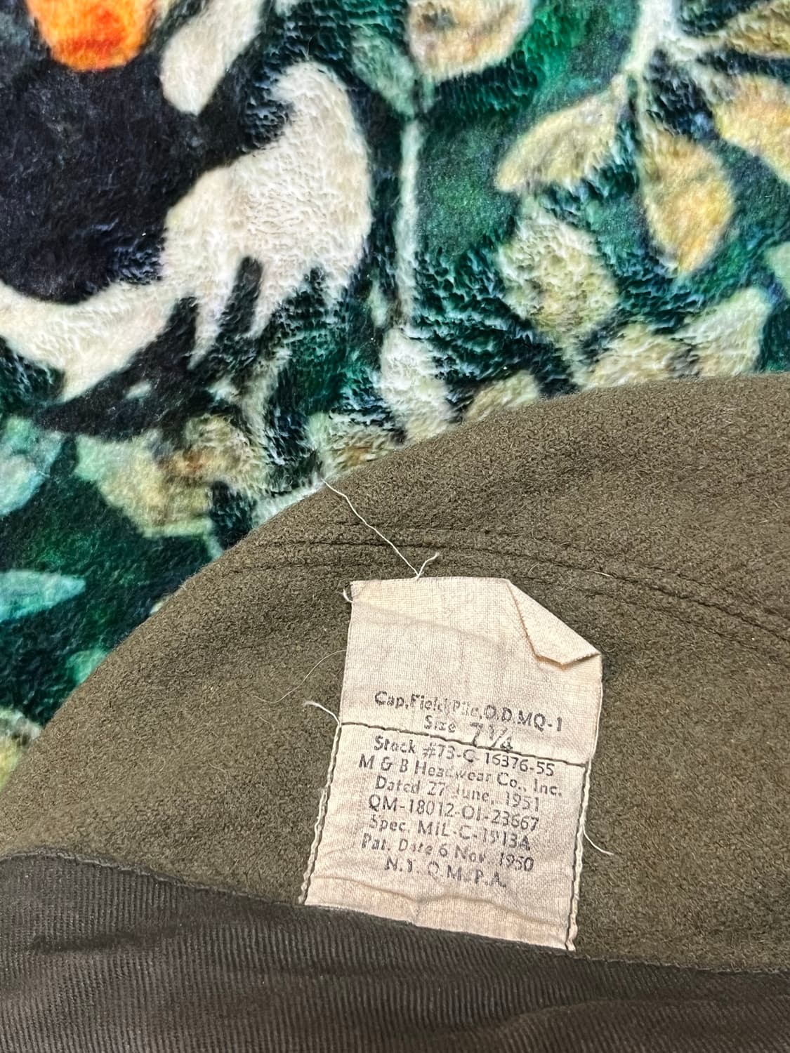 50s korean war pile cap (7 1/4) 상품이미지5