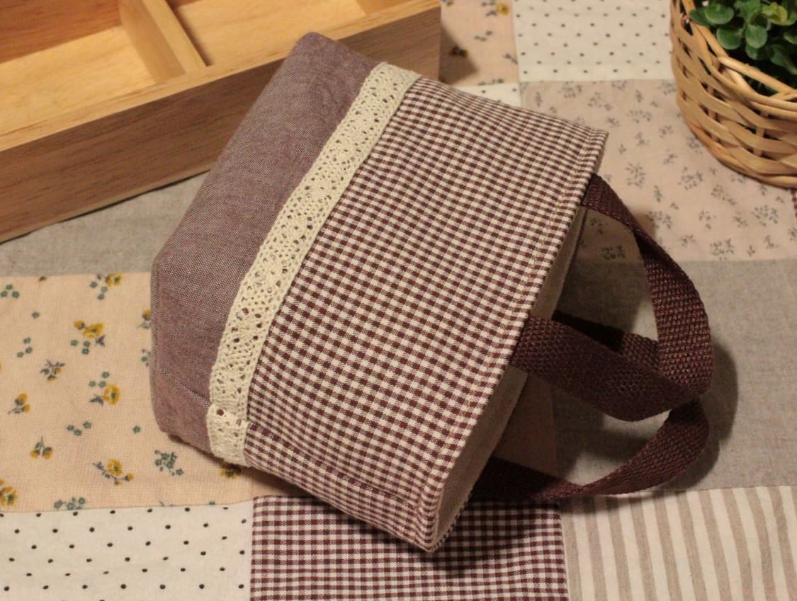 핸드메이드 패치워크 파우치 겸 패브릭 바구니 상품이미지9