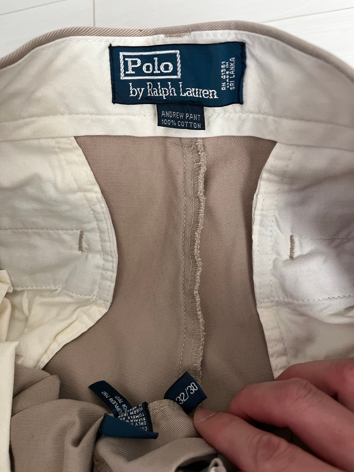 폴로 랄프로렌 앤드류 더블 플리츠 치노 팬츠 상품이미지4