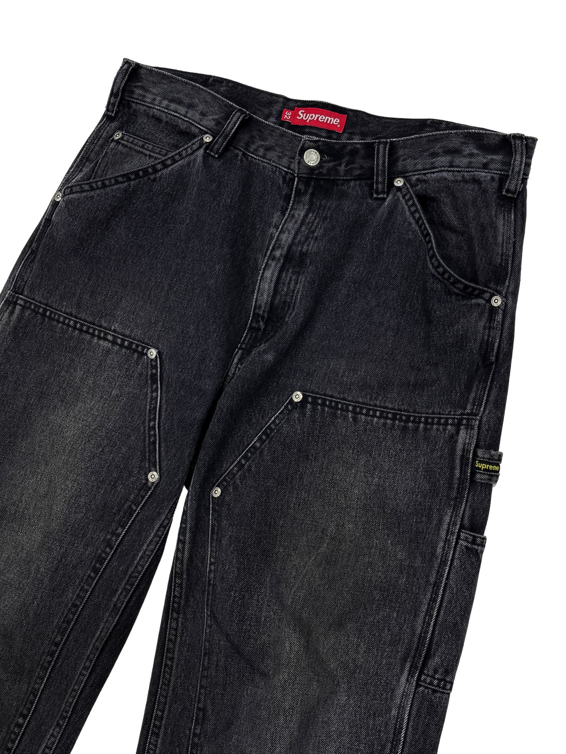 슈프림 더블 니 페인터 팬츠 워시드 블랙 상품이미지2