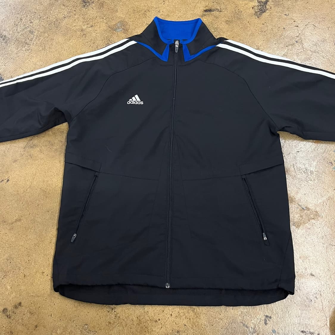 [정품/100] 아디다스 삼선 트랙탑 져지 블랙 블루 b14 상품이미지3