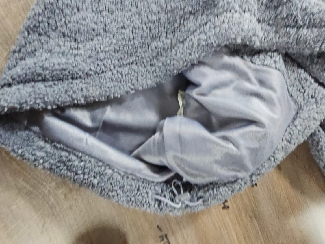 리복 플리스 후드 뽀글이 집업 L그레이 상품이미지4