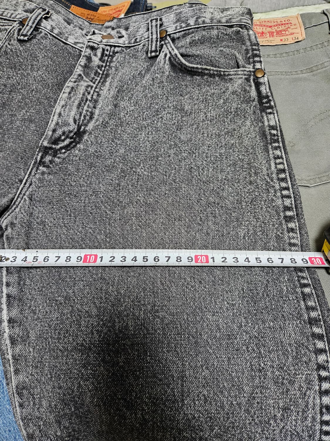 Usa wrangler 카우보이컷 32x34 돌청 블랙진 상품이미지5