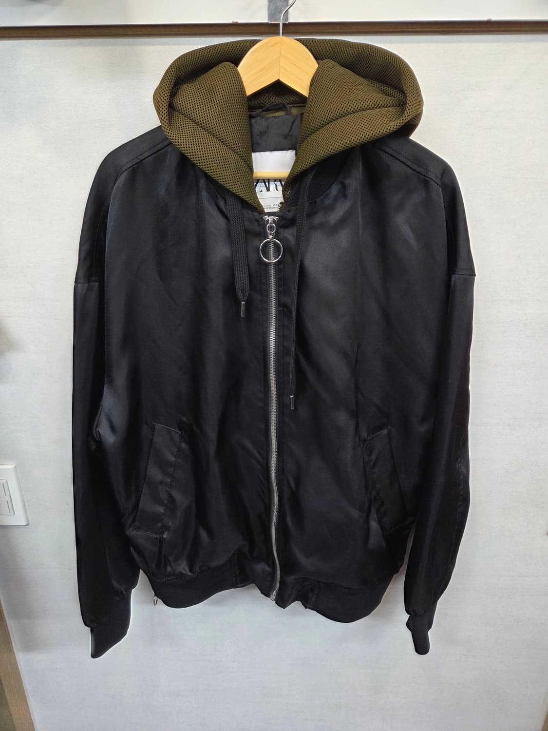 자라 후드 탈부착 항공자켓 L 오버핏  상품이미지1