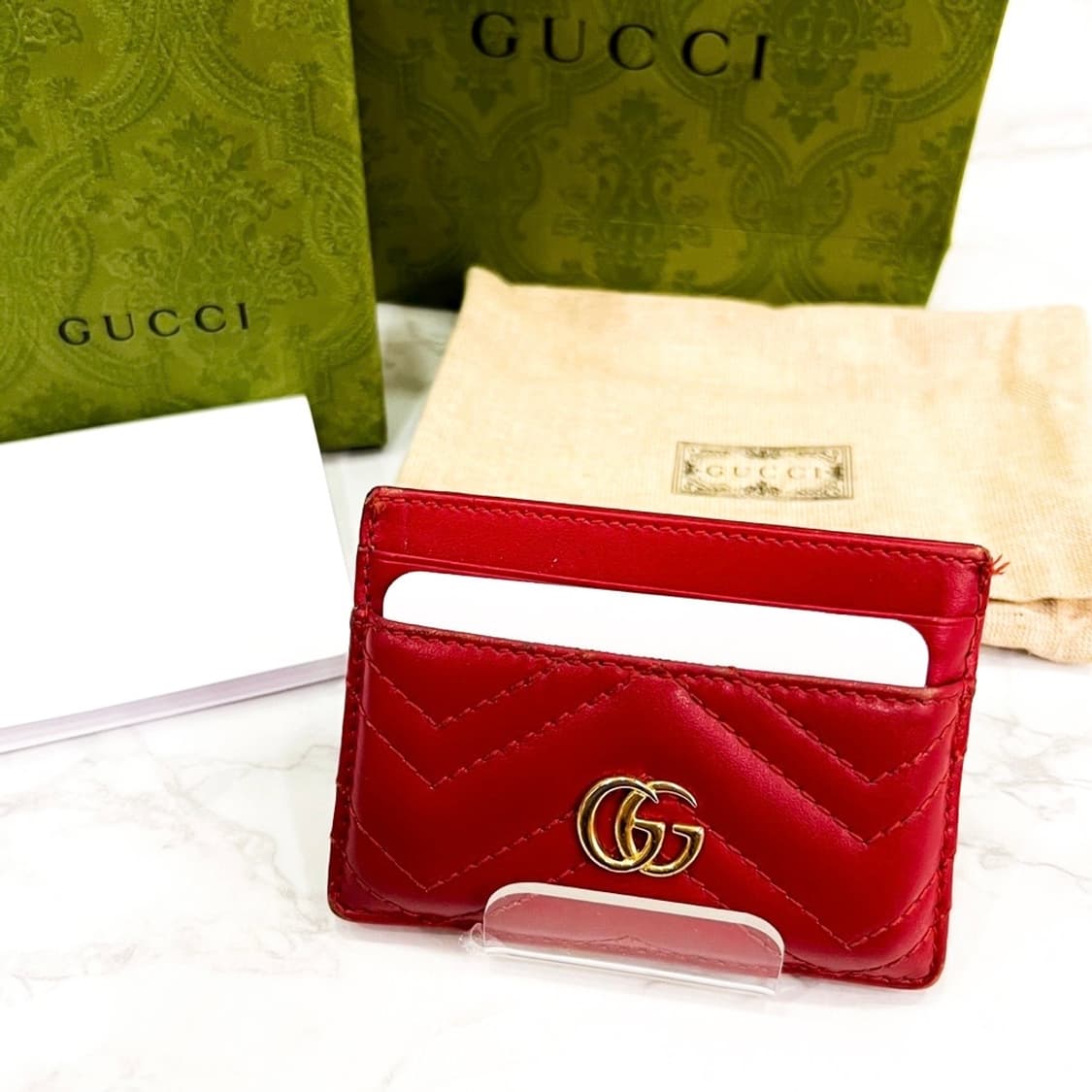 구찌 GG 마몬트 카드지갑 레드 상품이미지1