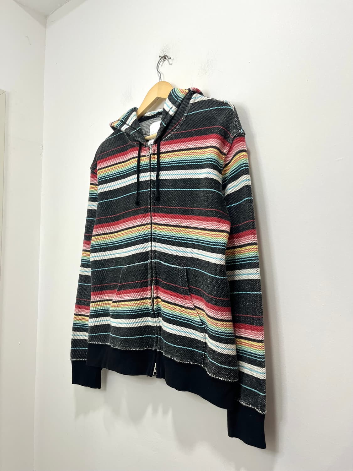 일본 빈티지 에스닉 히피 무지개떡 후드집업 상품이미지2