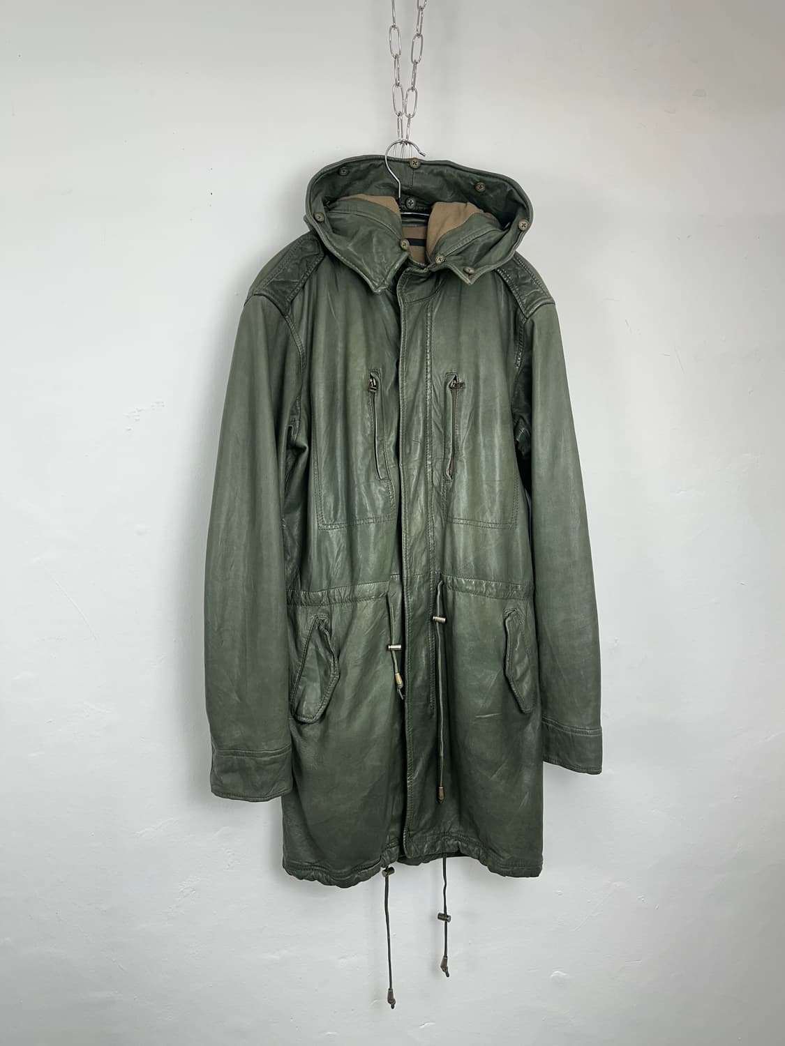 Luva Tram Vegetable Lambs Leather Coat 상품이미지1