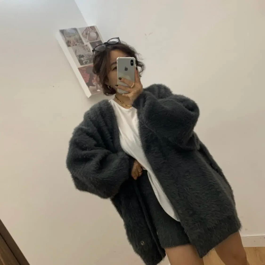 벨201_복실가디건(차콜) 상품이미지1