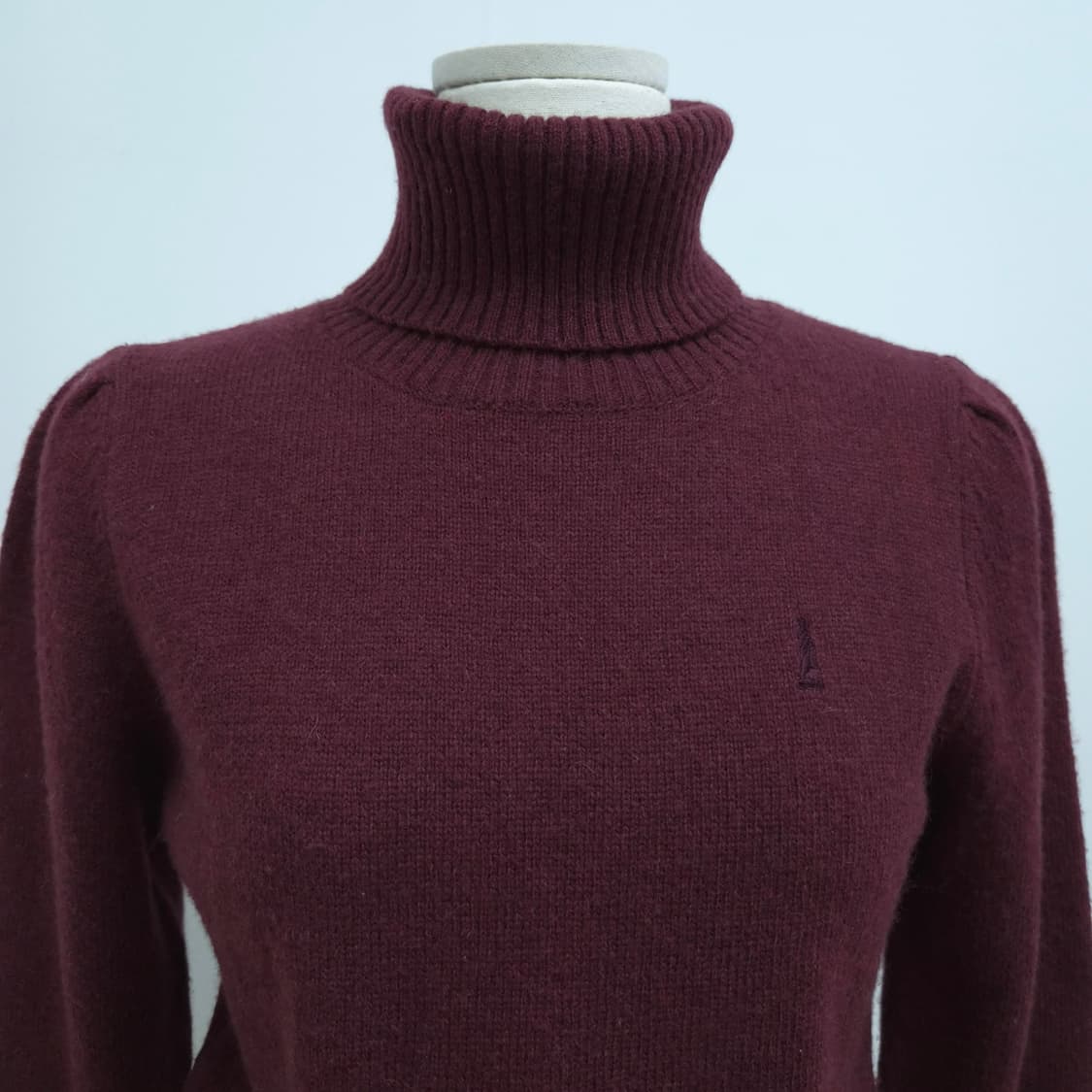 울100 버건디 터틀넥 니트 상품이미지3