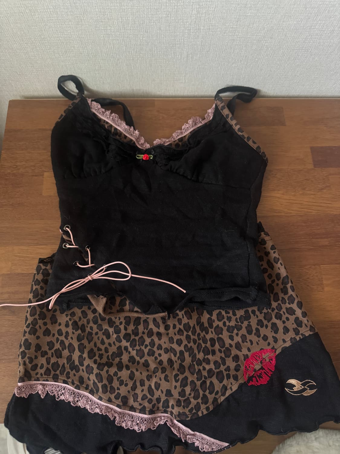 새제품) 갱영 위갱영 레오파드 셋업 XS/44 상품이미지1