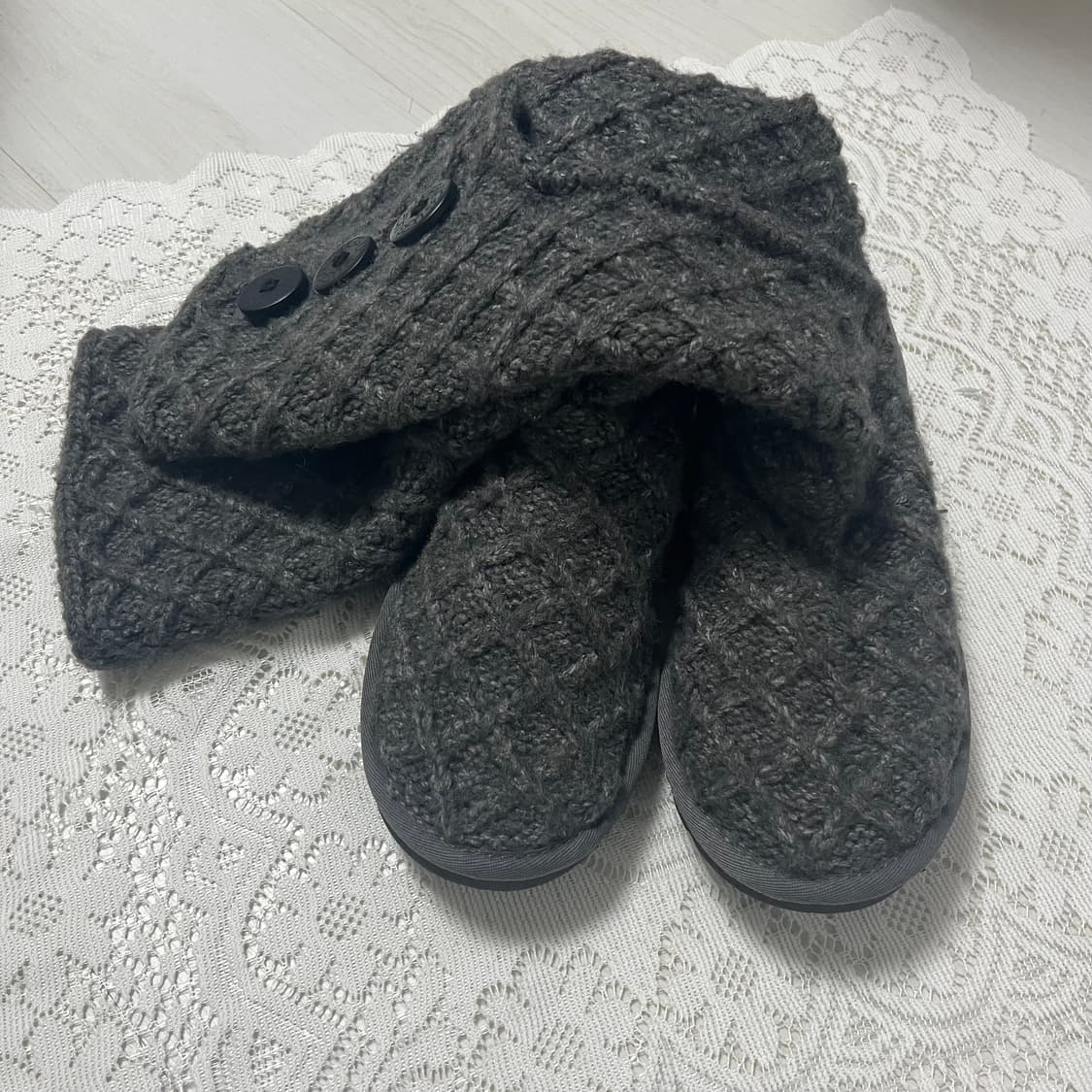 UGG 어그 카디 케이블 니트 부츠 그레이 상품이미지3