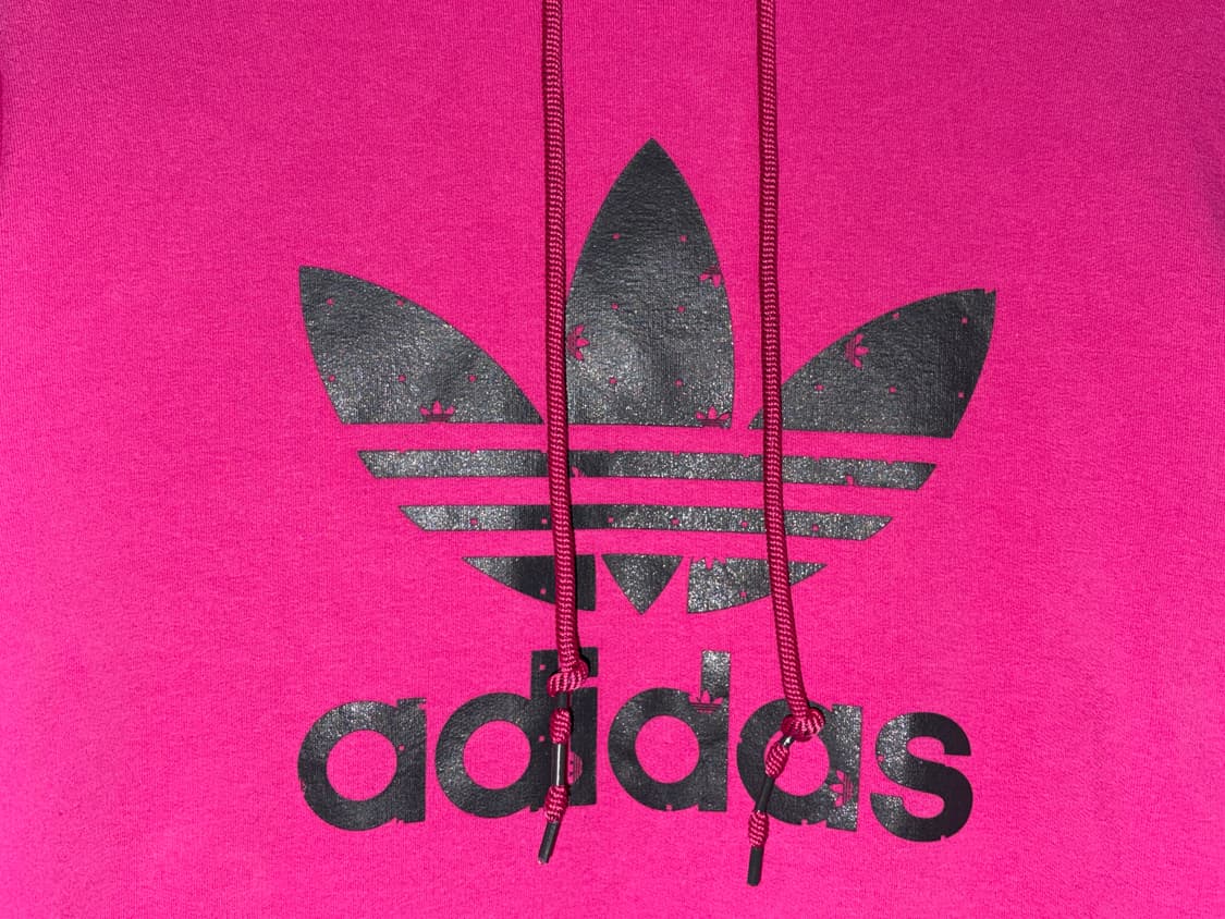 아디다스 빅로고 핑크 롱후드 상품이미지2