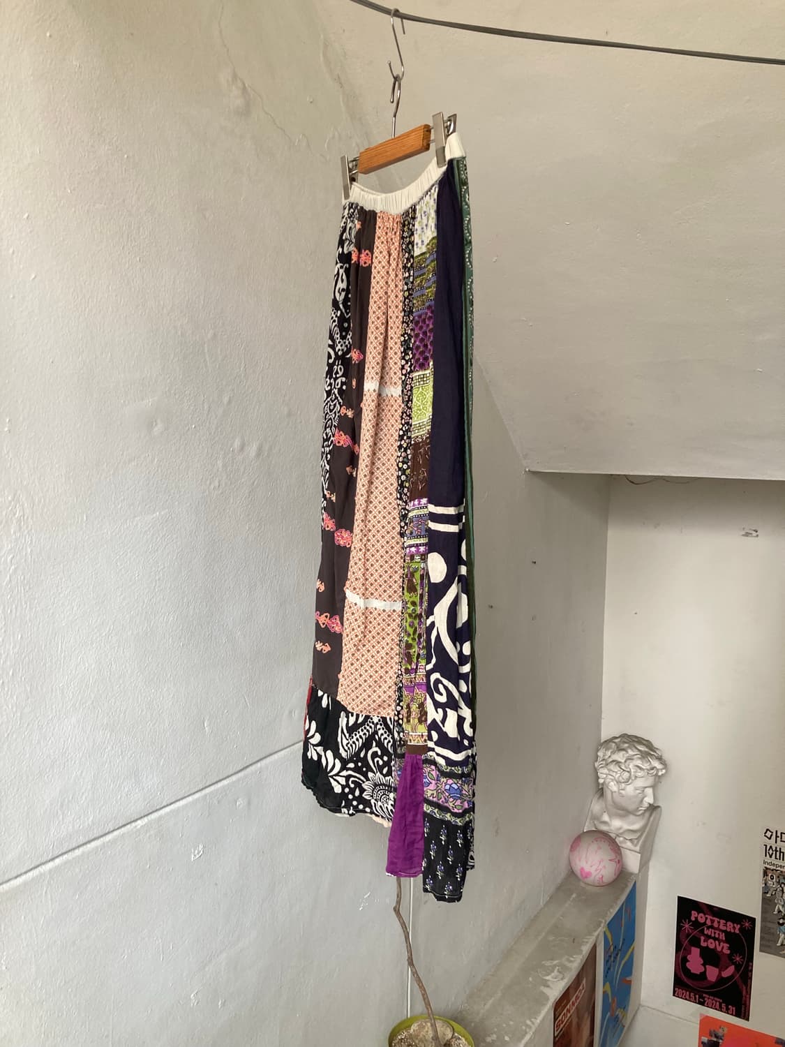 코튼 100 레이어드 모리걸 롱 스커트 상품이미지5