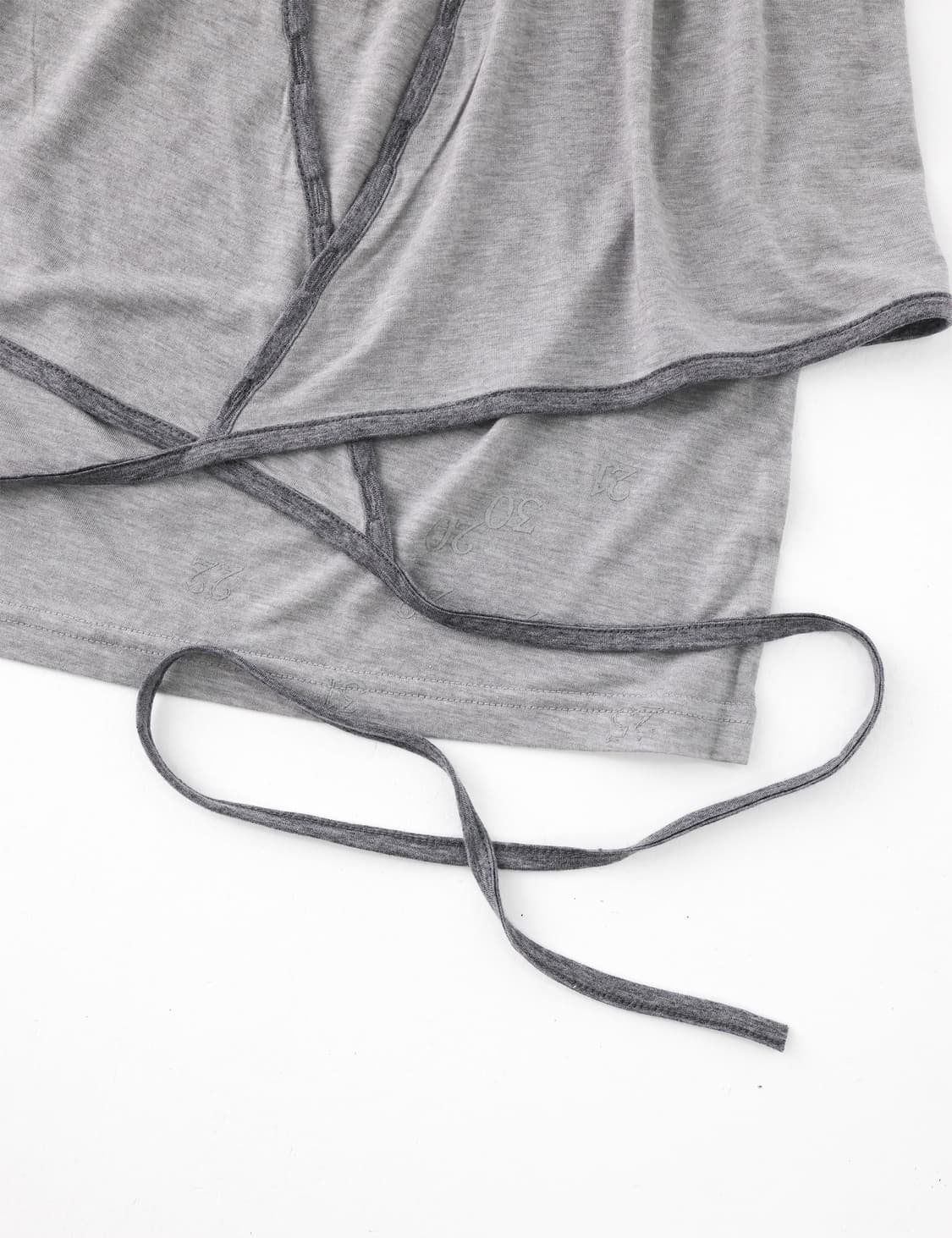 울리카상투스 HALTER WRAP SLEEVELESS (GREY) 상품이미지4