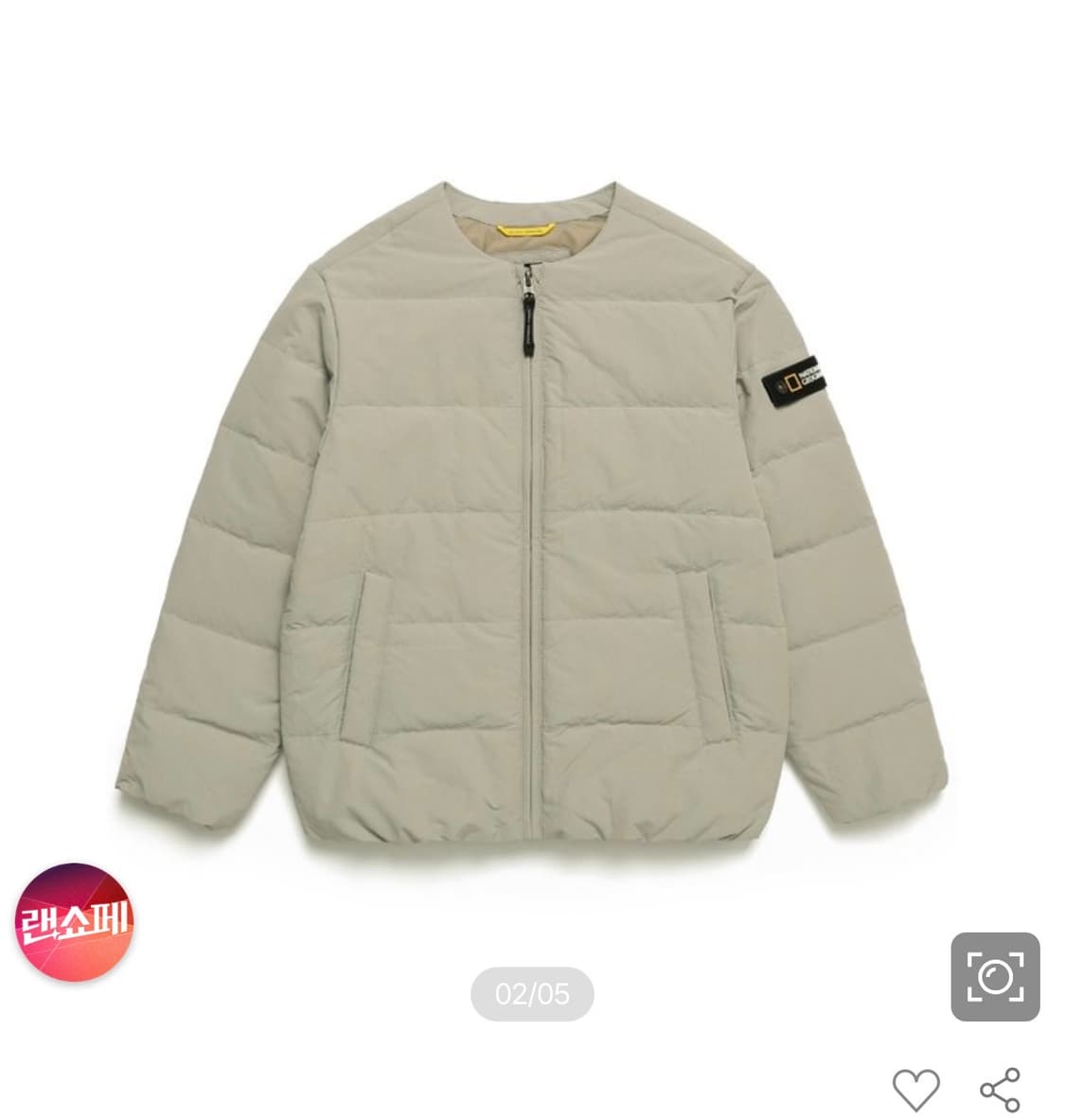 내셔널지오그래픽 키즈 경량패딩 130 라이트 베이지 상품이미지9