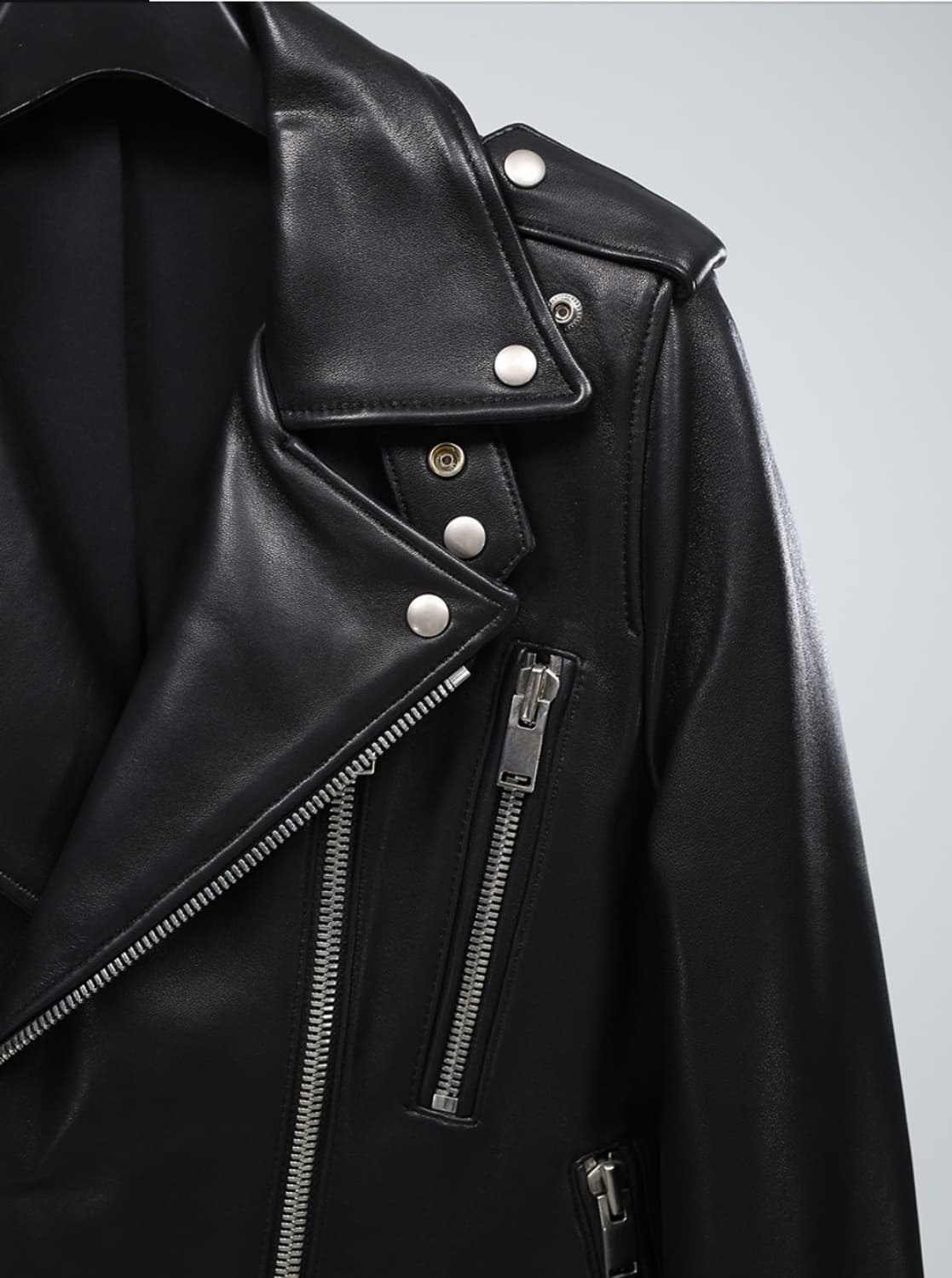 W. Real Leather Lambskin Rider Jacket 상품이미지5
