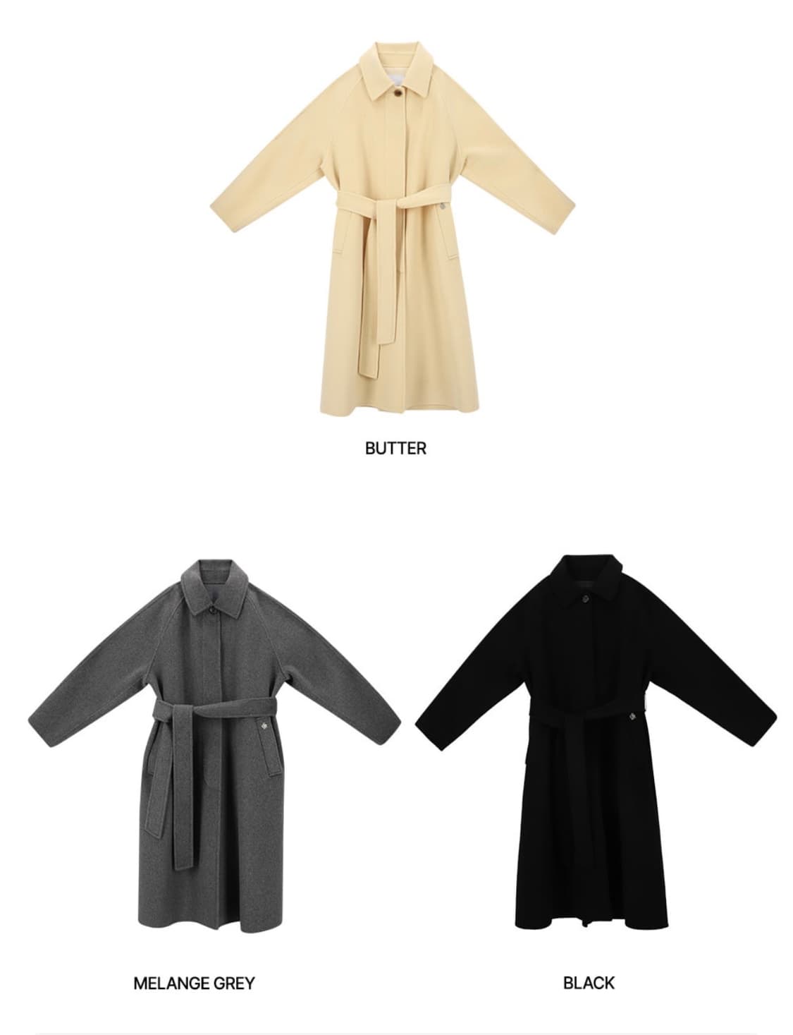 시티브리즈 벨티드 핸드메이드 롱 코트 블랙 상품이미지7