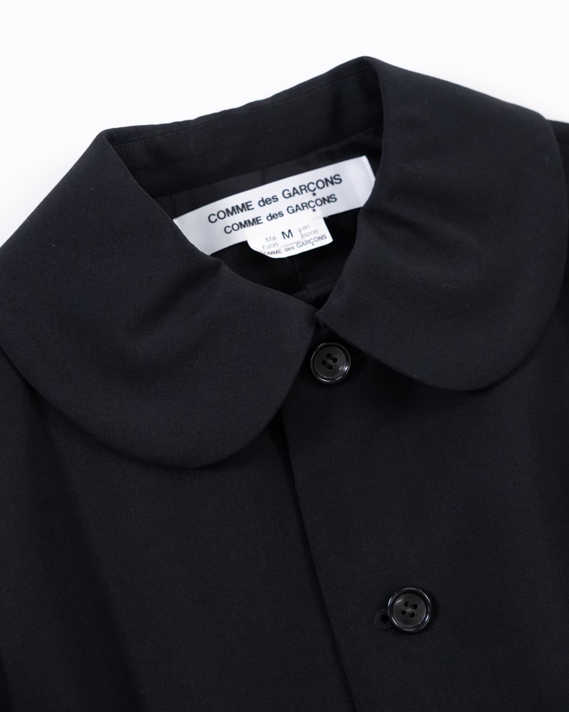 꼼데가르송 라운드 칼라  퓨어울 롱코트 상품이미지2