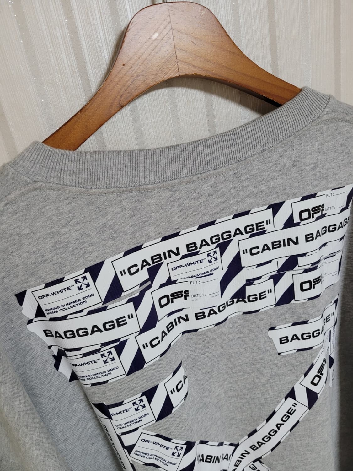 오프화이트 그레이 에어포트 애로우 맨투맨 XL 상품이미지2