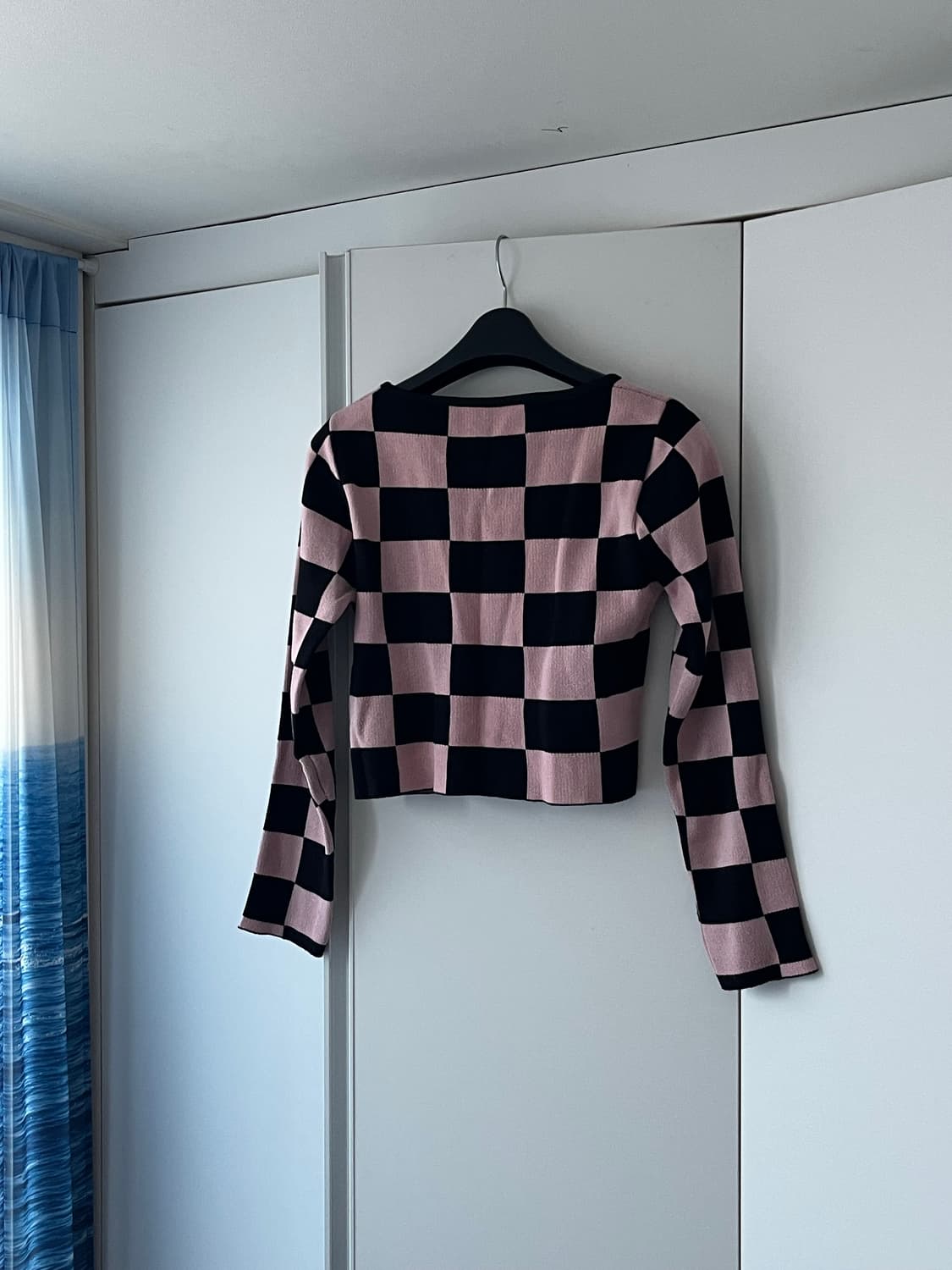 체커보드 티셔츠 핑크 S 상품이미지3