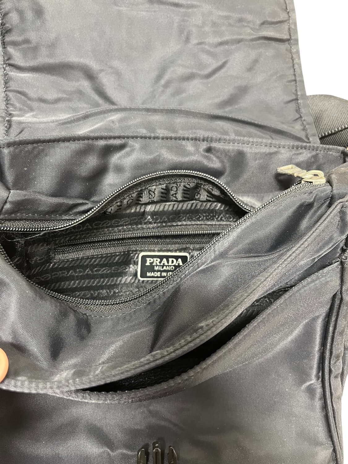 00s 프라다 스포츠 레드 탭 나일론 크로스백 상품이미지3