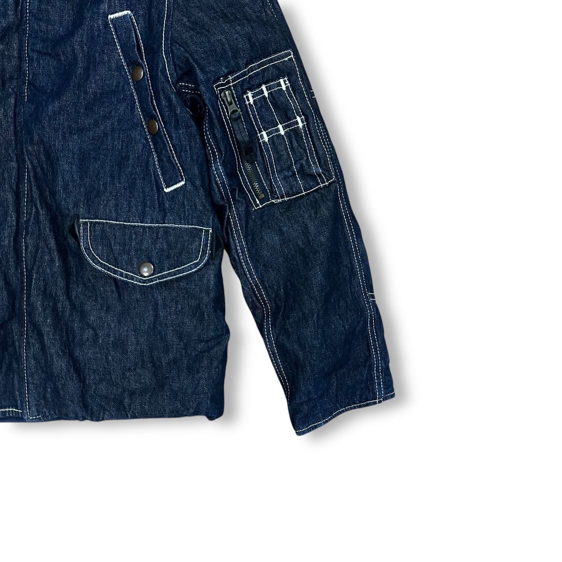 딥블루 데님 야상 점퍼 상품이미지3