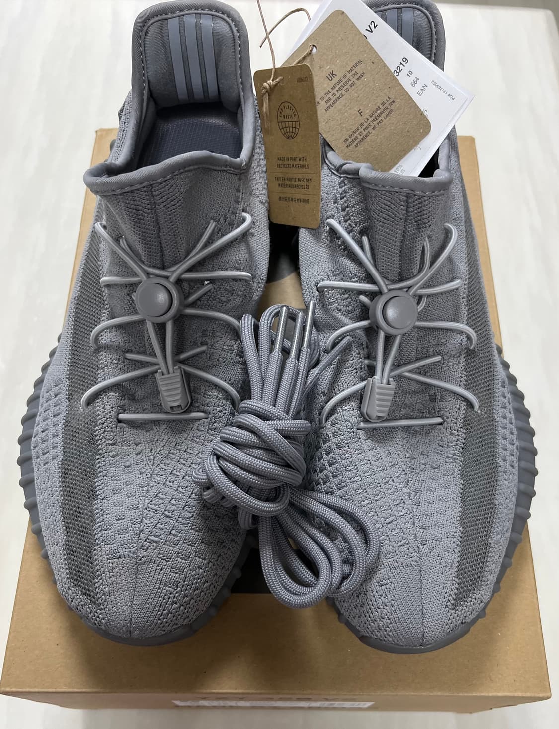 이지부스트 350v2 스틸 그레이 285 (실착 1회) 상품이미지1