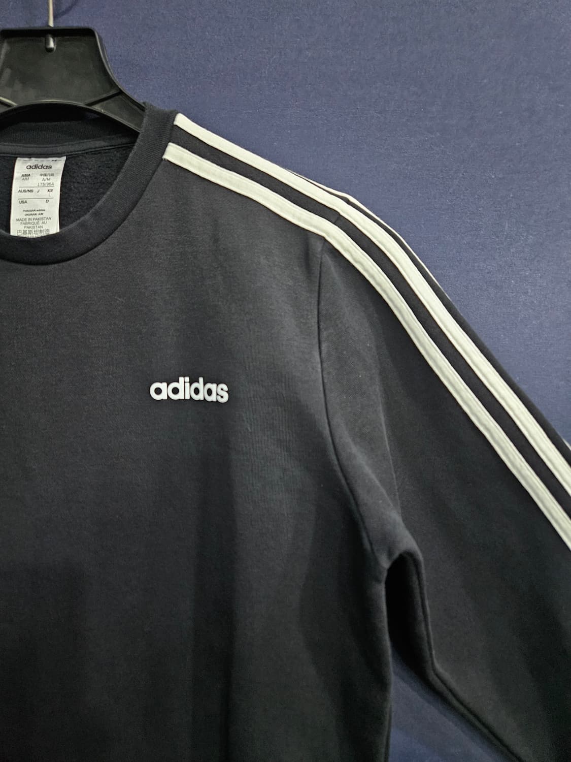 아디다스 삼선 블랙 남성 95 기모 맨투맨  상품이미지4