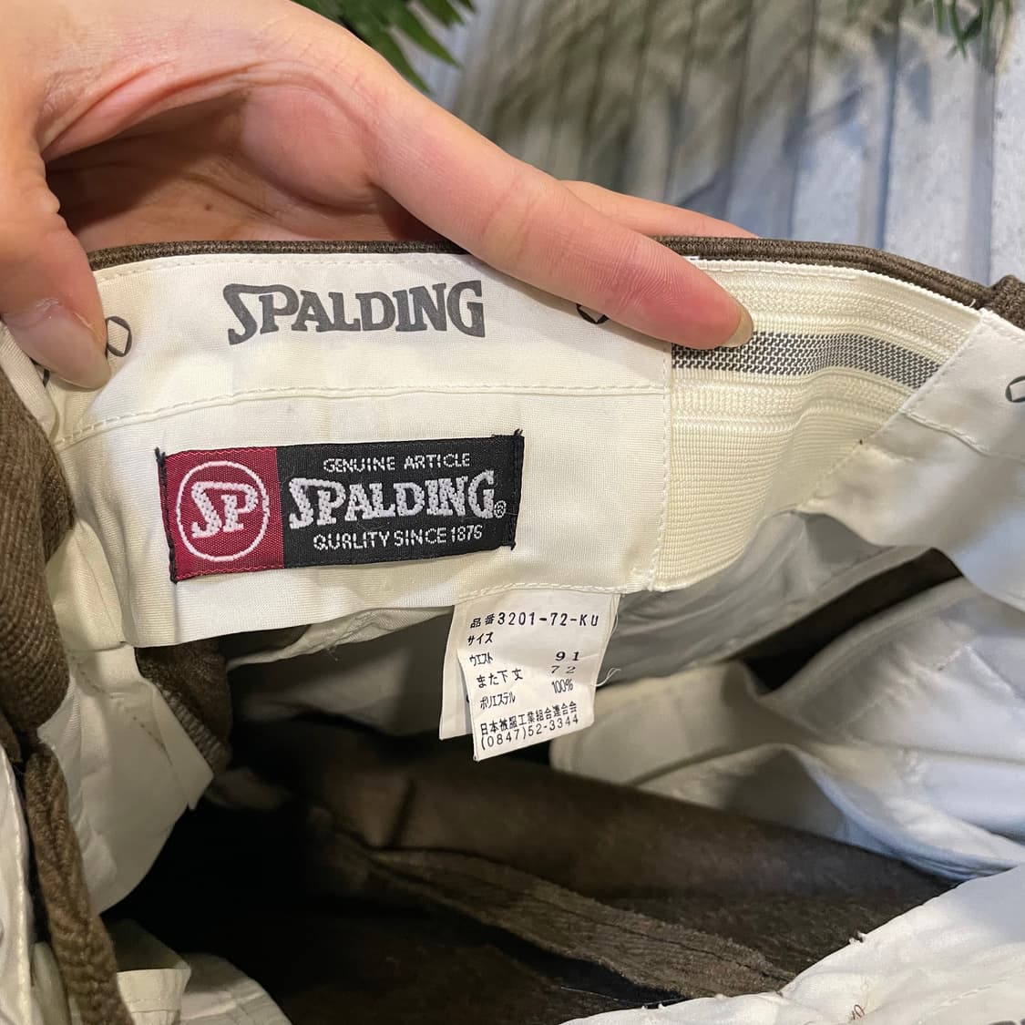 SPALDING 스팔딩 코듀로이 슬랙스 핀턱 디테일 브라운 상품이미지6