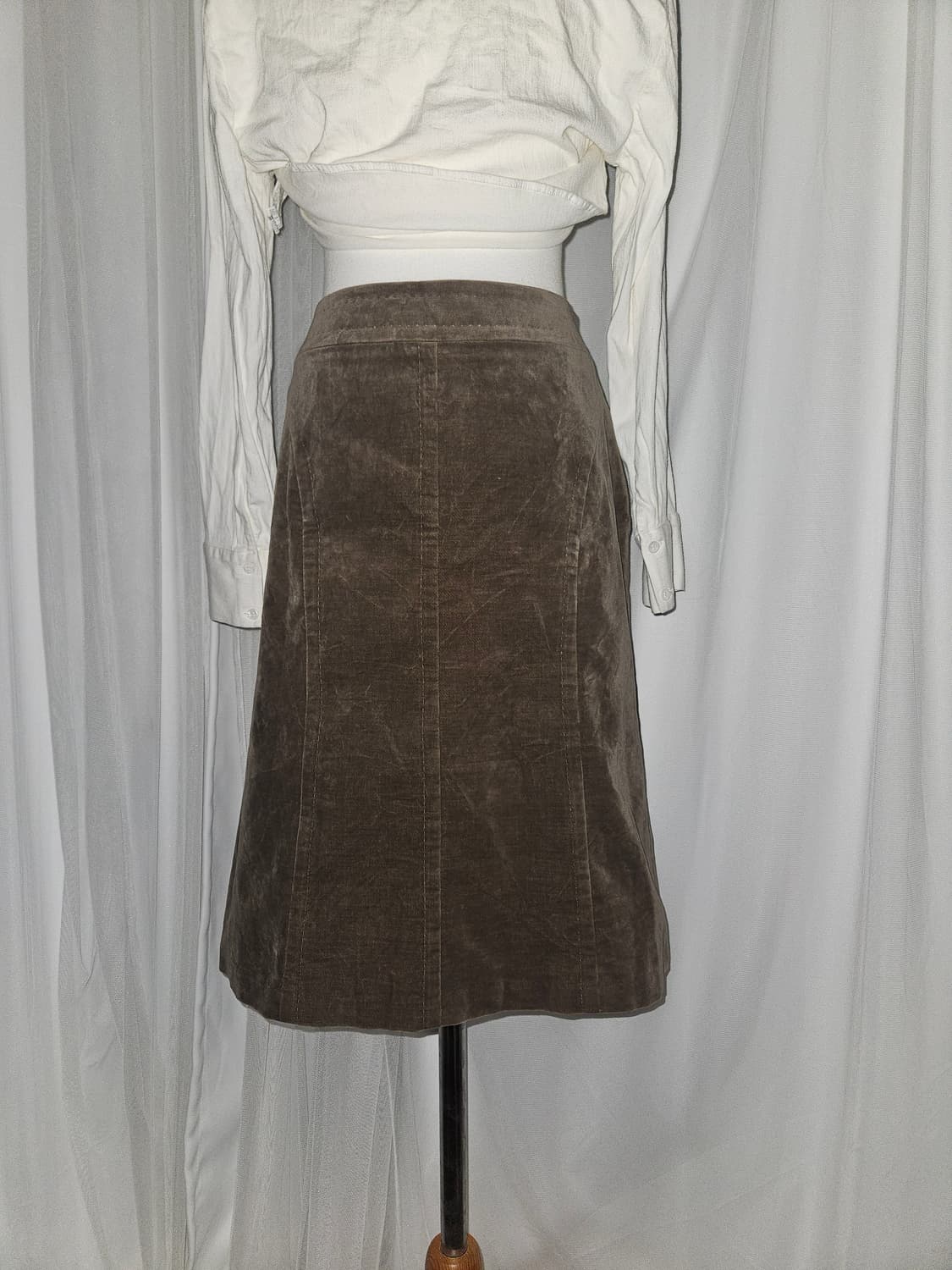 vintage trois 시나몬브라운 앙고라 벨벳 스커트  상품이미지4