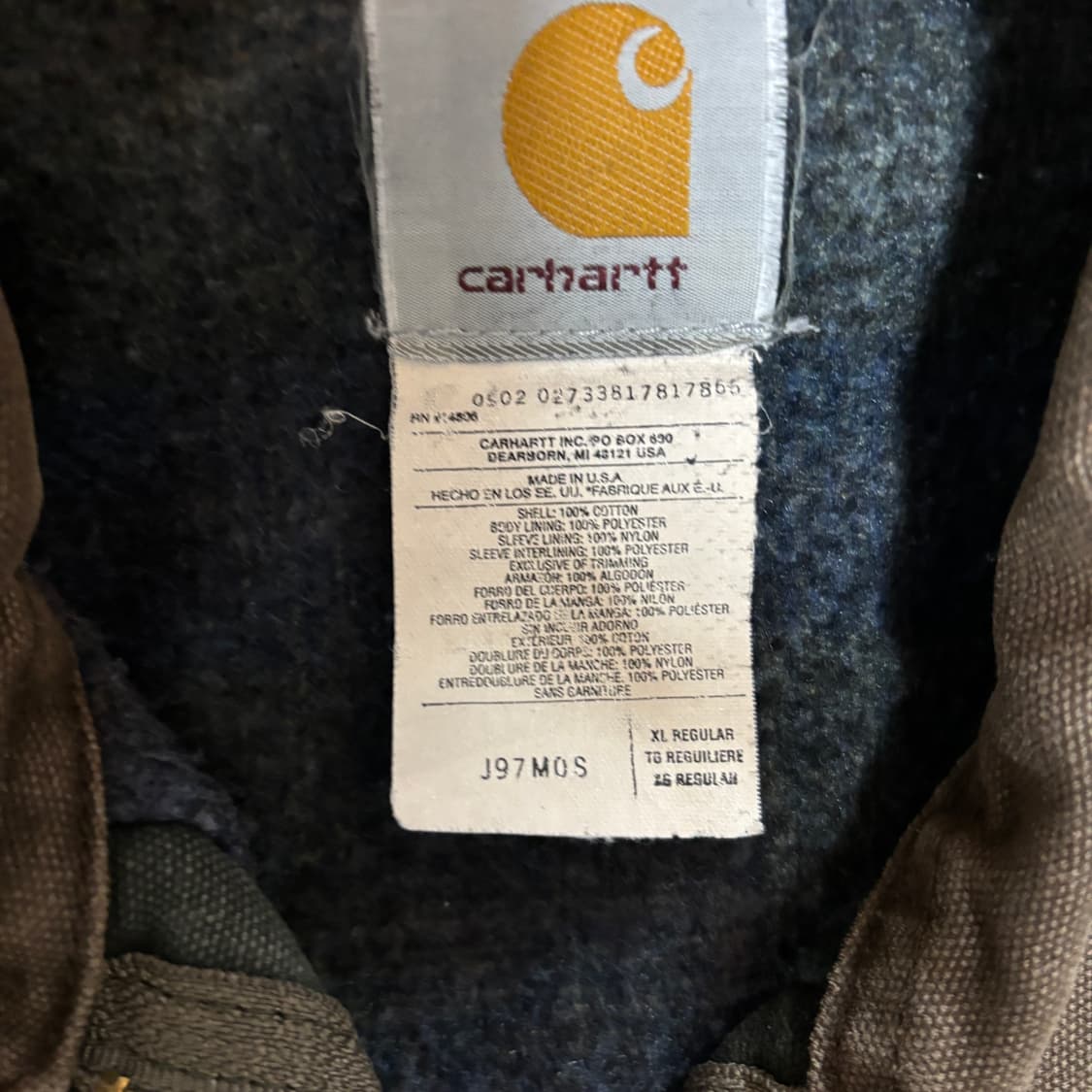 칼하트 디트로이트 자켓 mos xl j97 상품이미지8