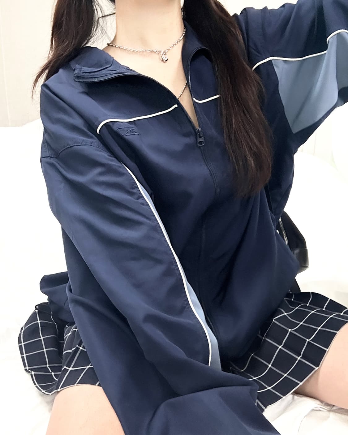 리복 자수로고 배색 바람막이 상품이미지3