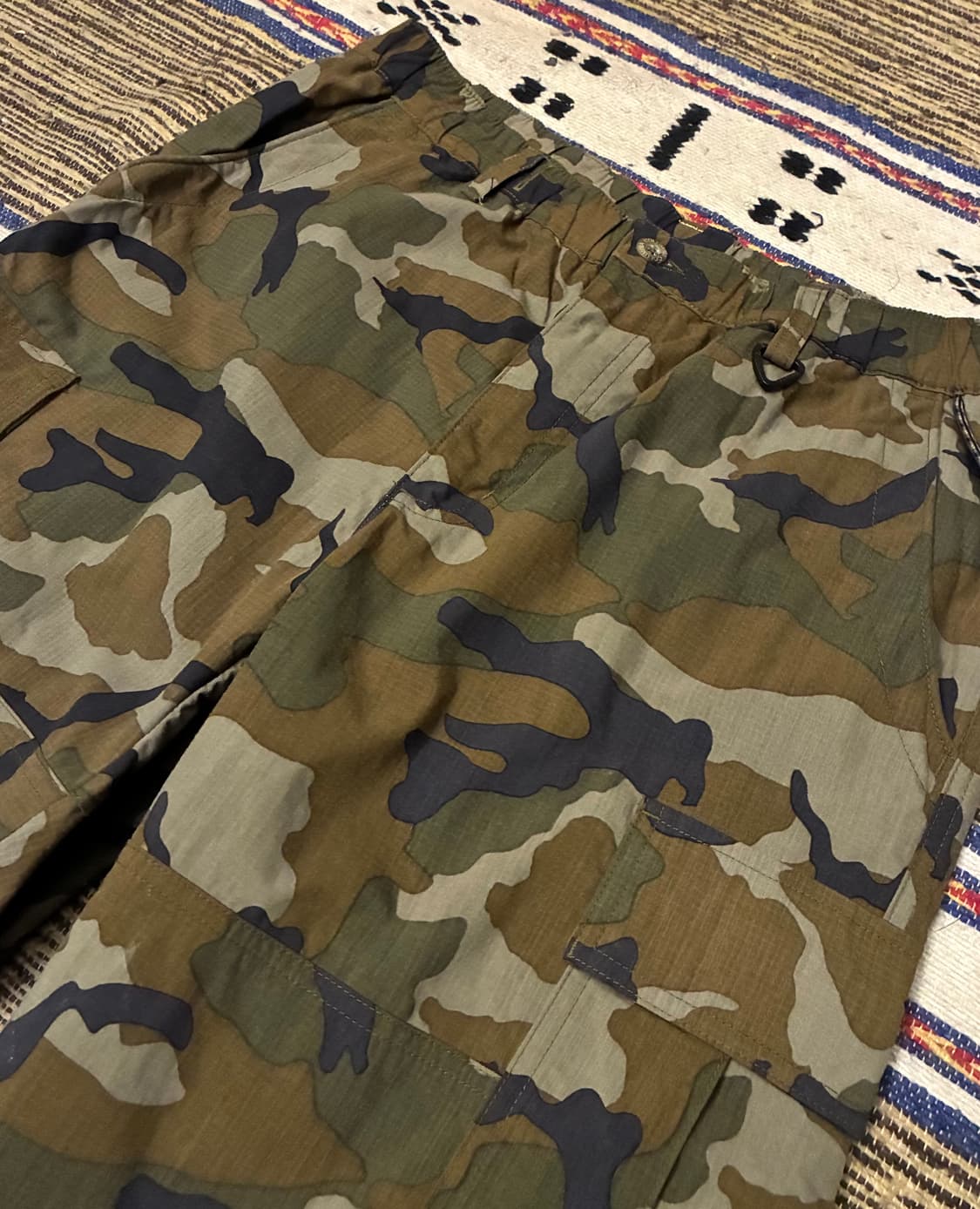 (30~34)컬럼비아 나일론 립스탑 카모 밀리터리 밴딩 카고팬츠 상품이미지2