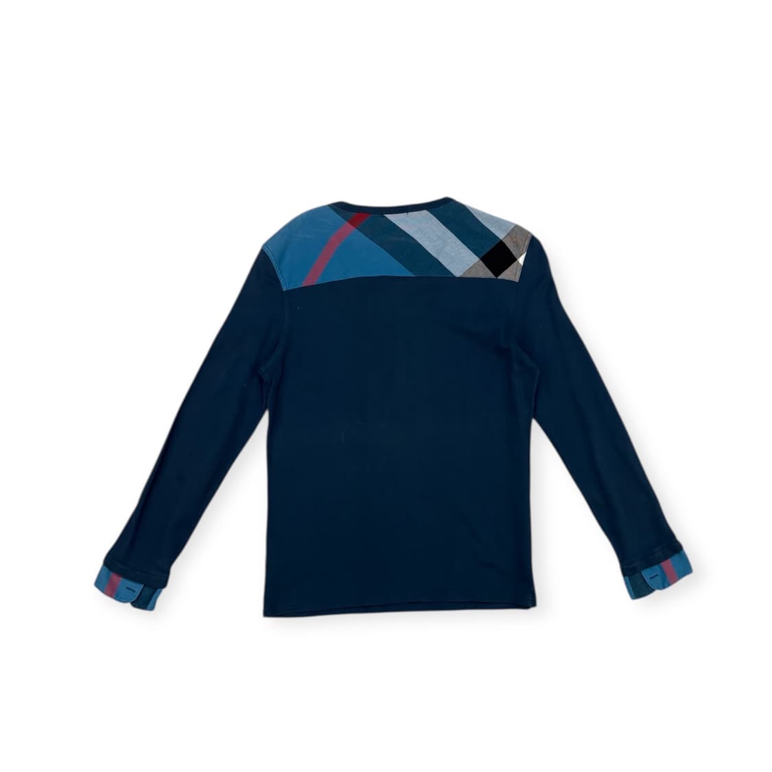 버버리 블랙라벨 체크숄더 헨리넥 롱슬리브 상품이미지2